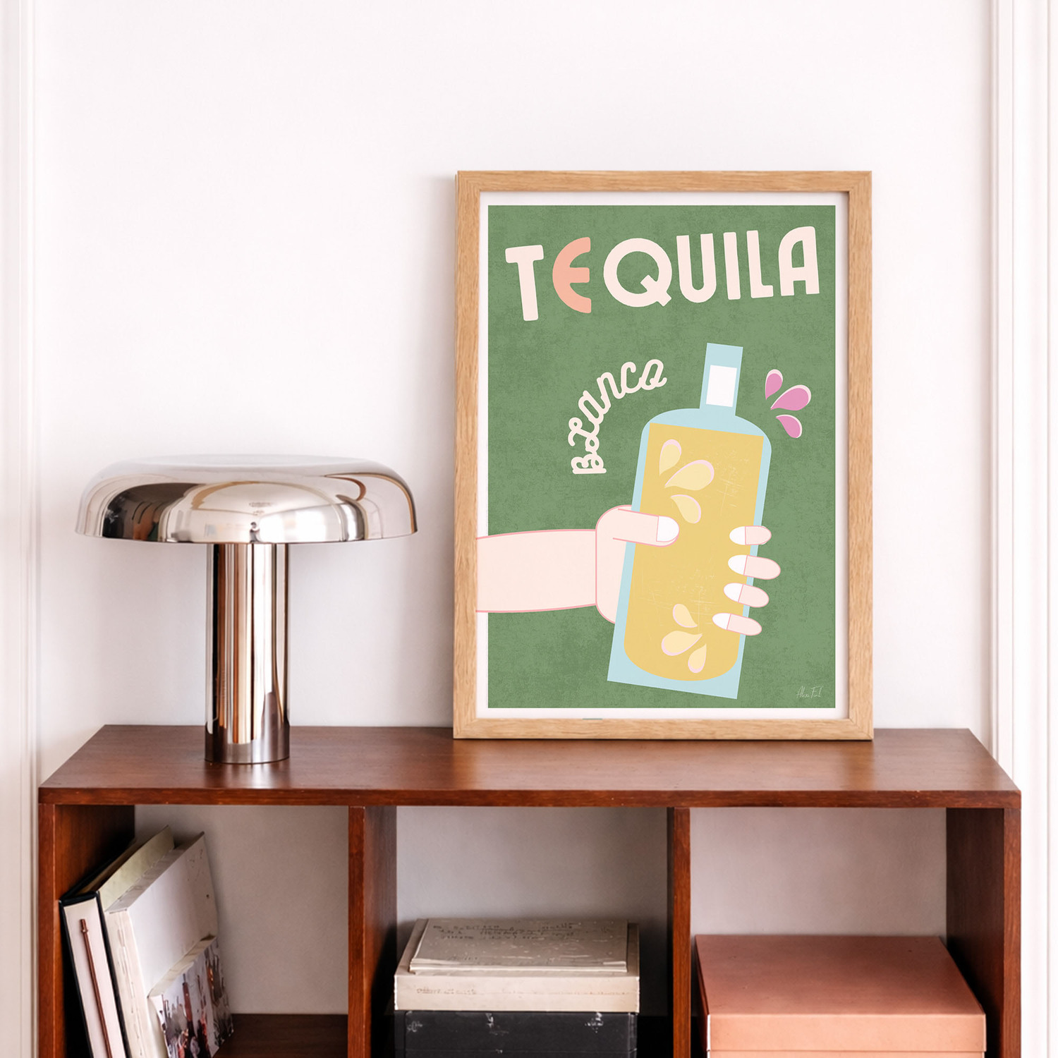 Tequila Blanco Framed Paper Print Wall Art