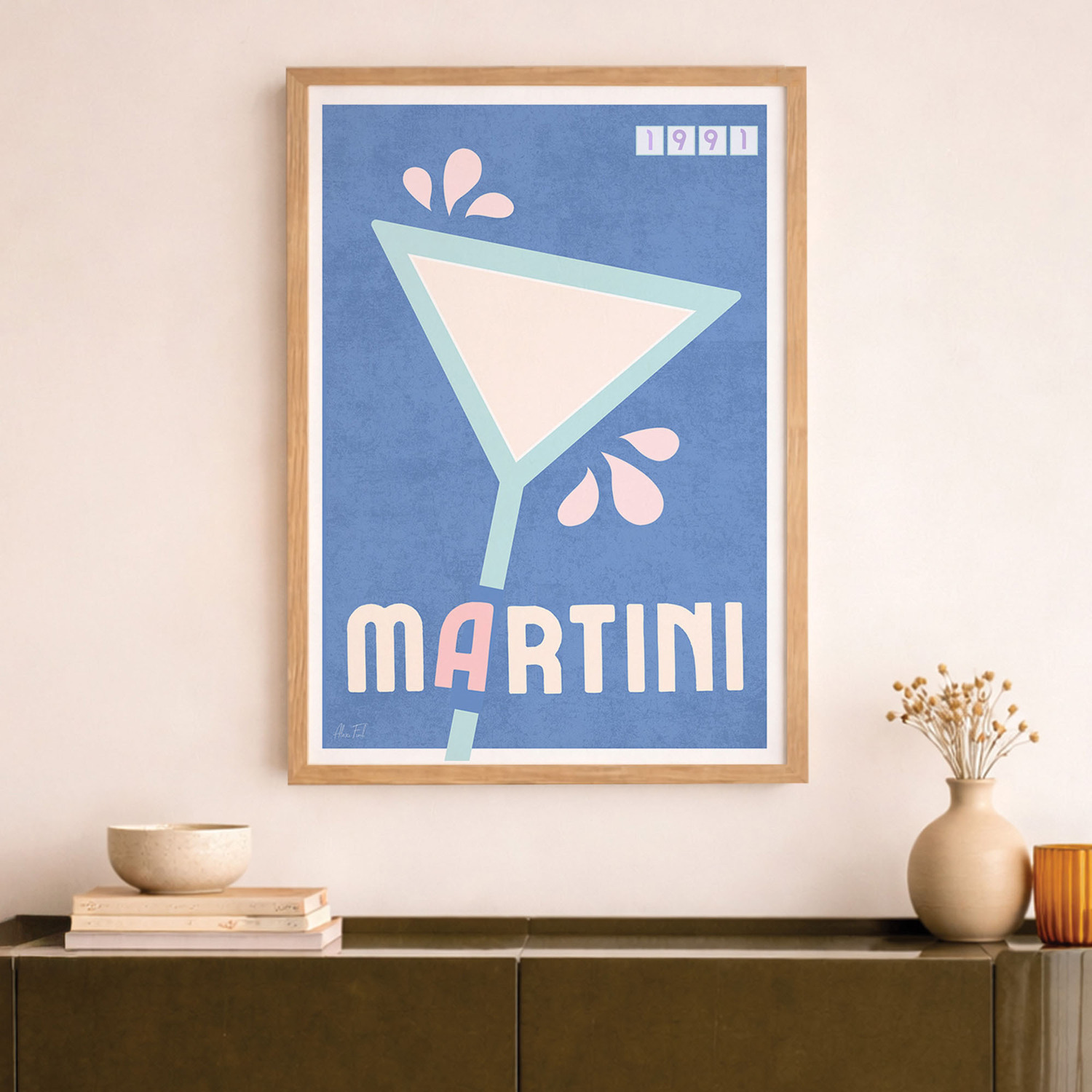 Classic Martini Framed Paper Print Wall Art