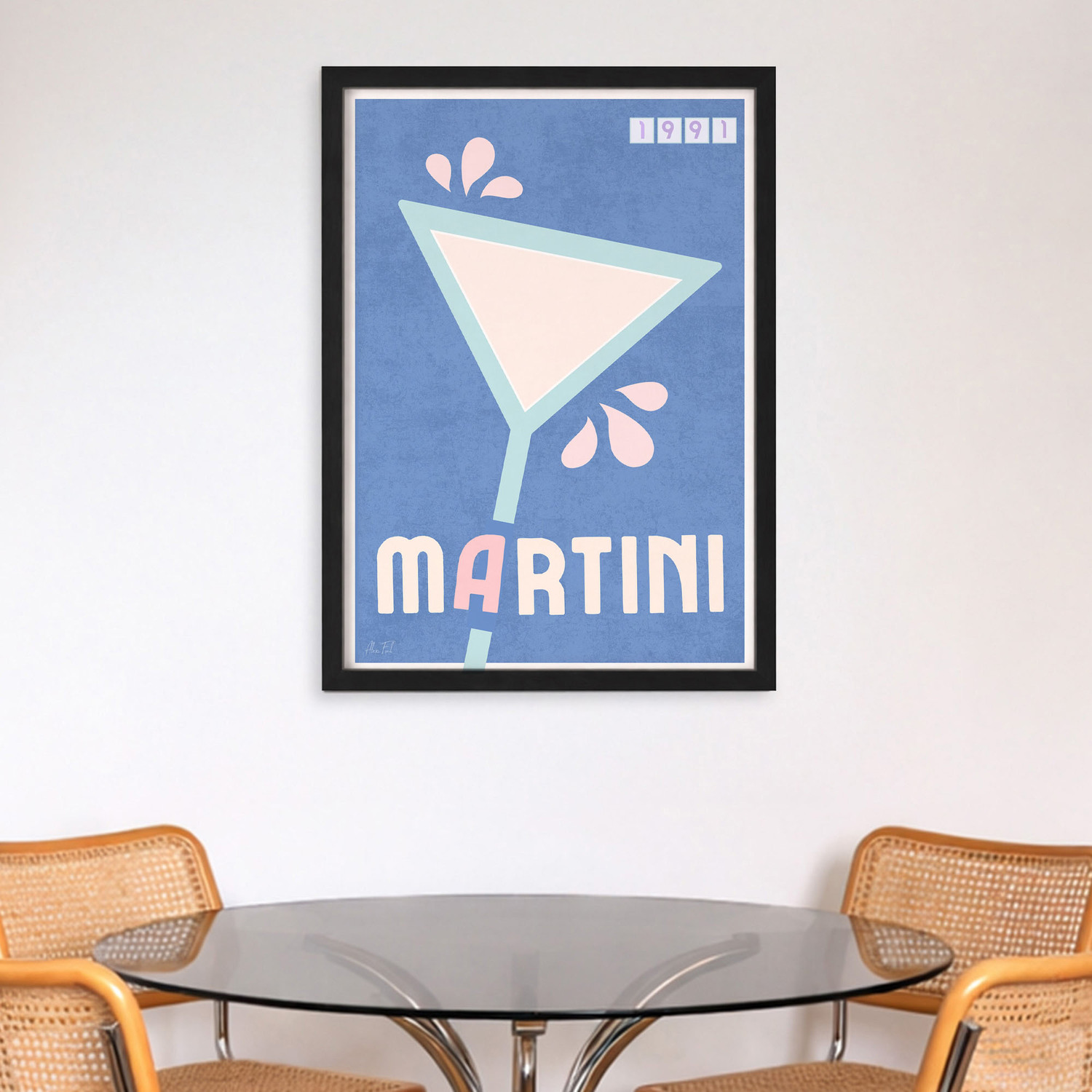 Classic Martini Framed Paper Print Wall Art