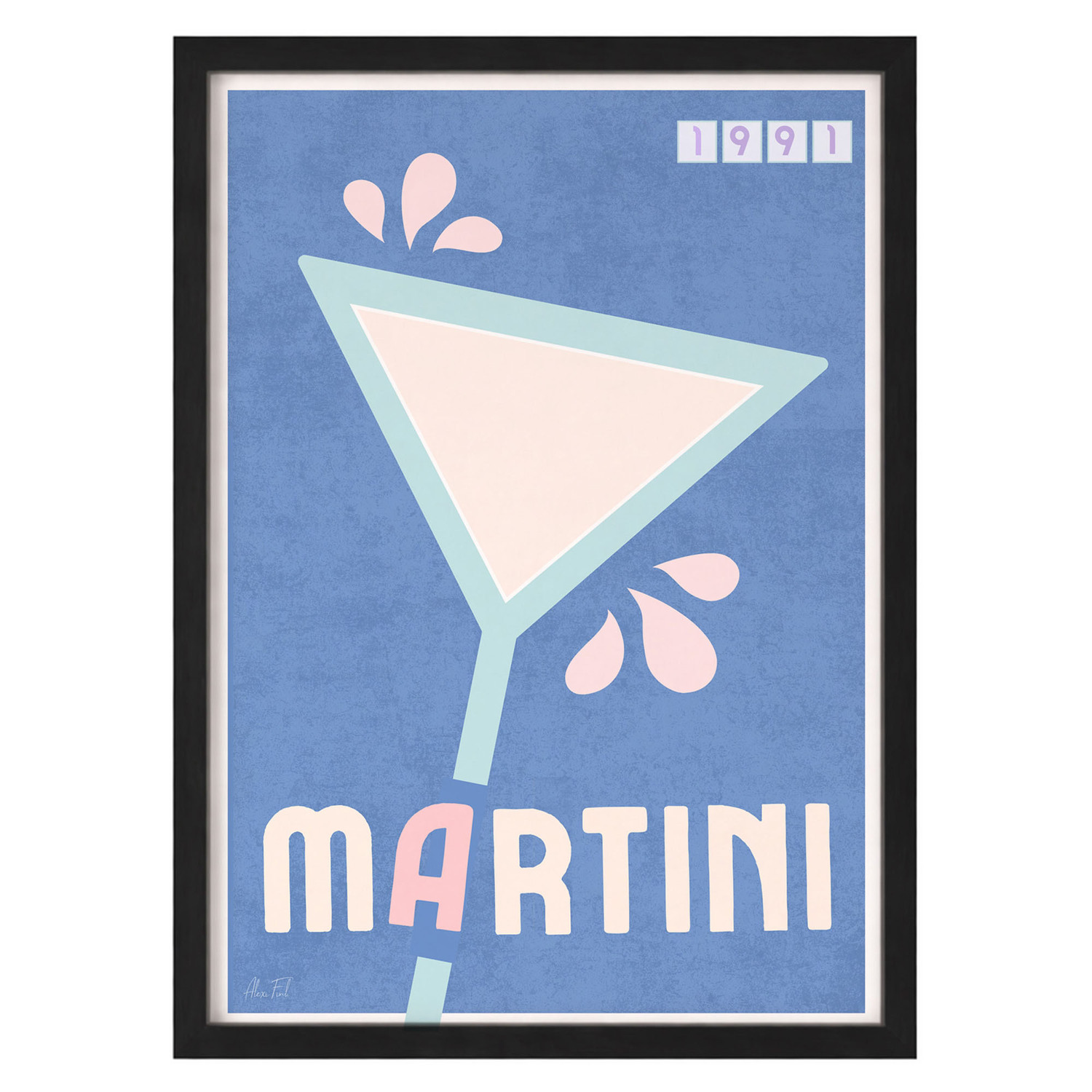 Classic Martini Framed Paper Print Wall Art