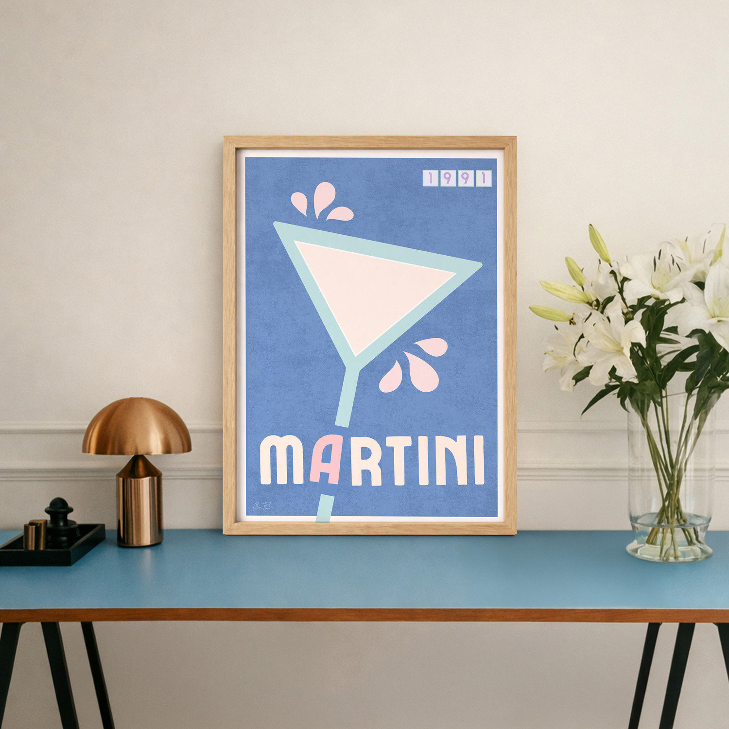 Classic Martini Framed Paper Print Wall Art