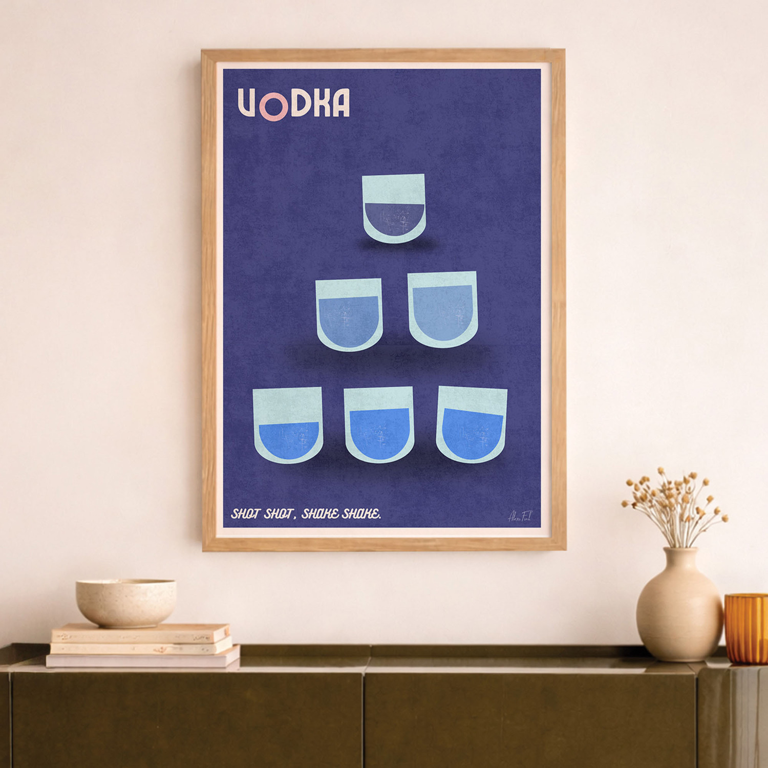 Vodka Framed Paper Print Wall Art