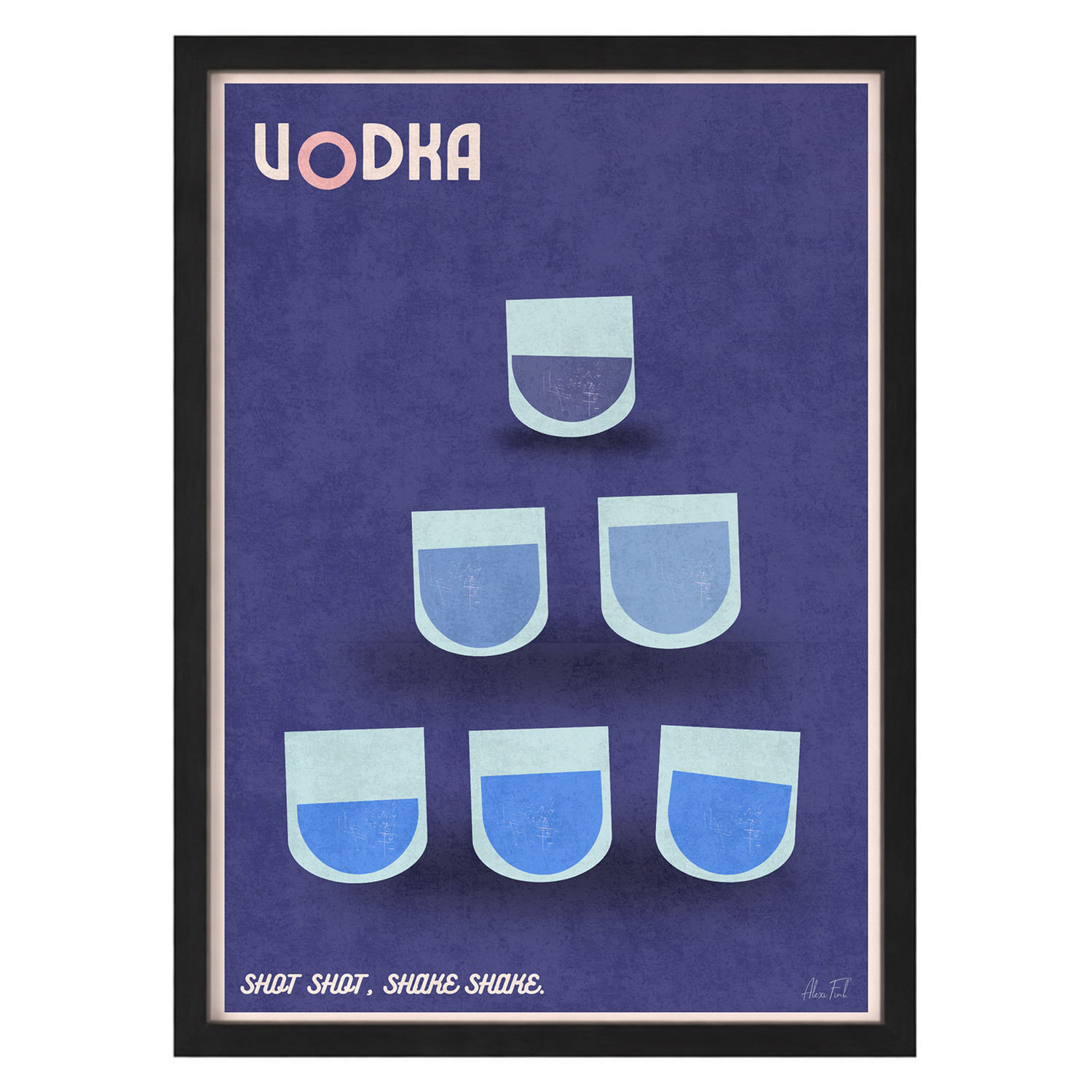 Vodka Framed Paper Print Wall Art