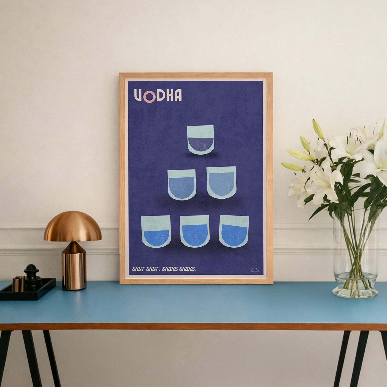 Vodka Framed Paper Print Wall Art