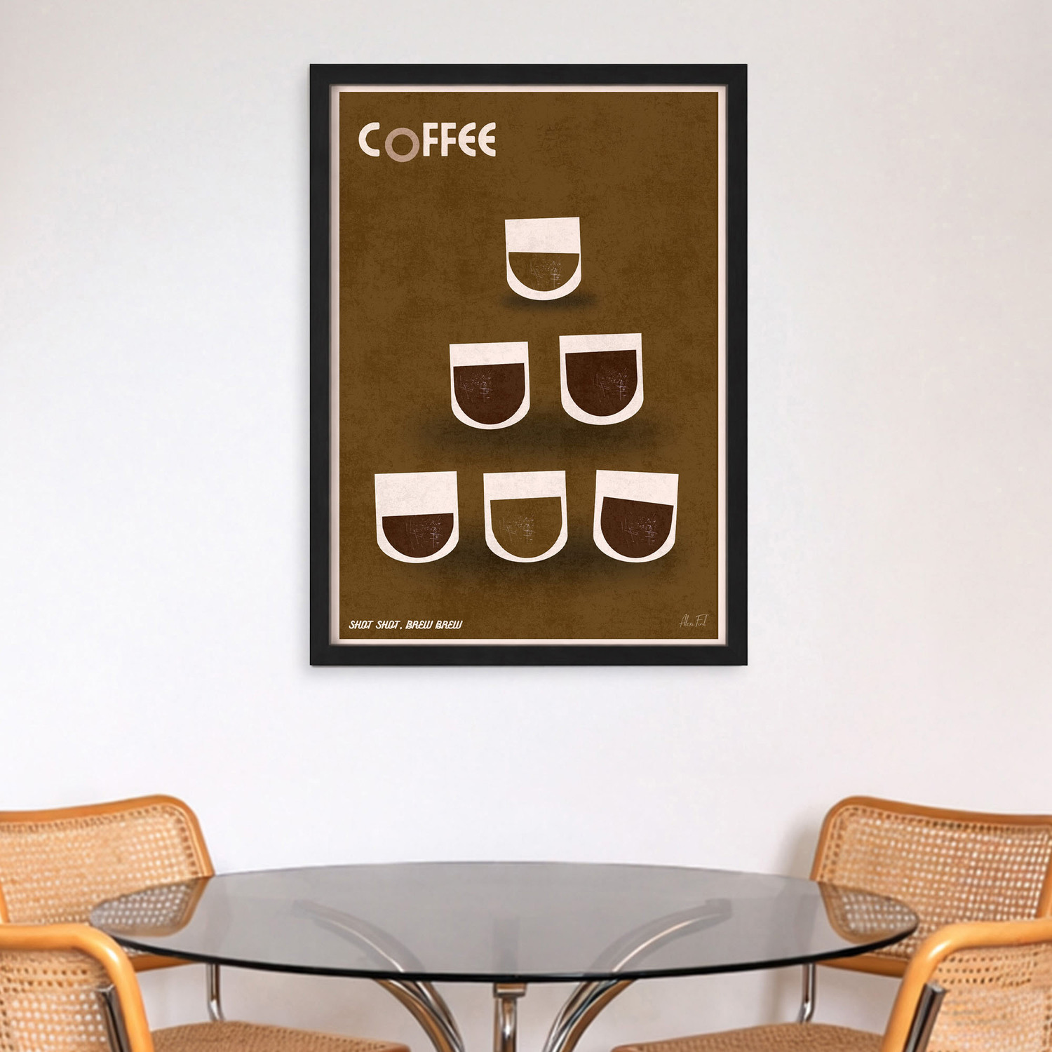 Coffee Framed Paper Print Wall Art