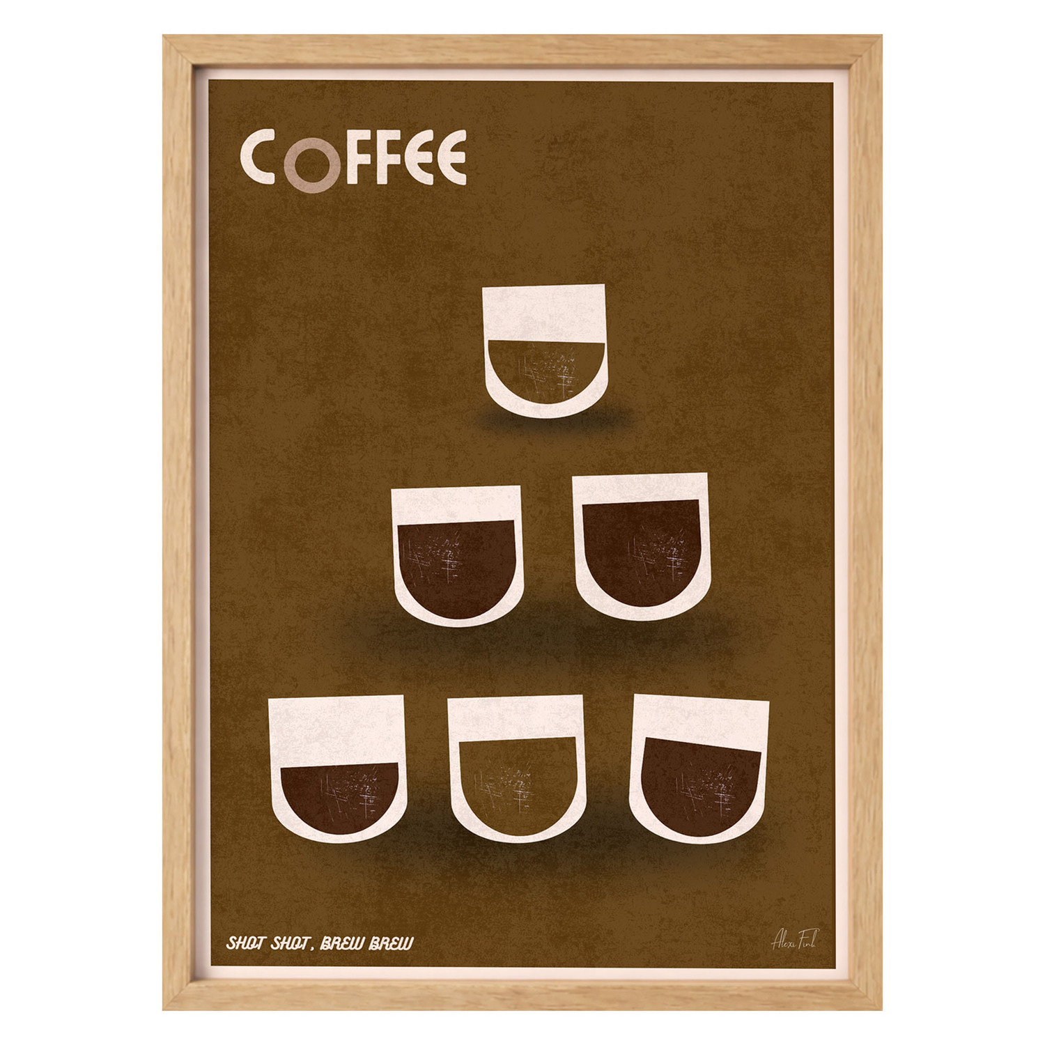 Coffee Framed Paper Print Wall Art