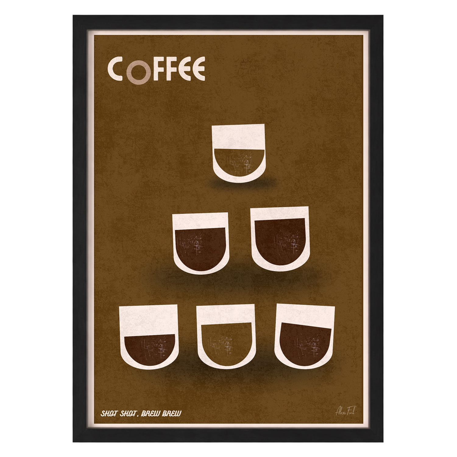 Coffee Framed Paper Print Wall Art