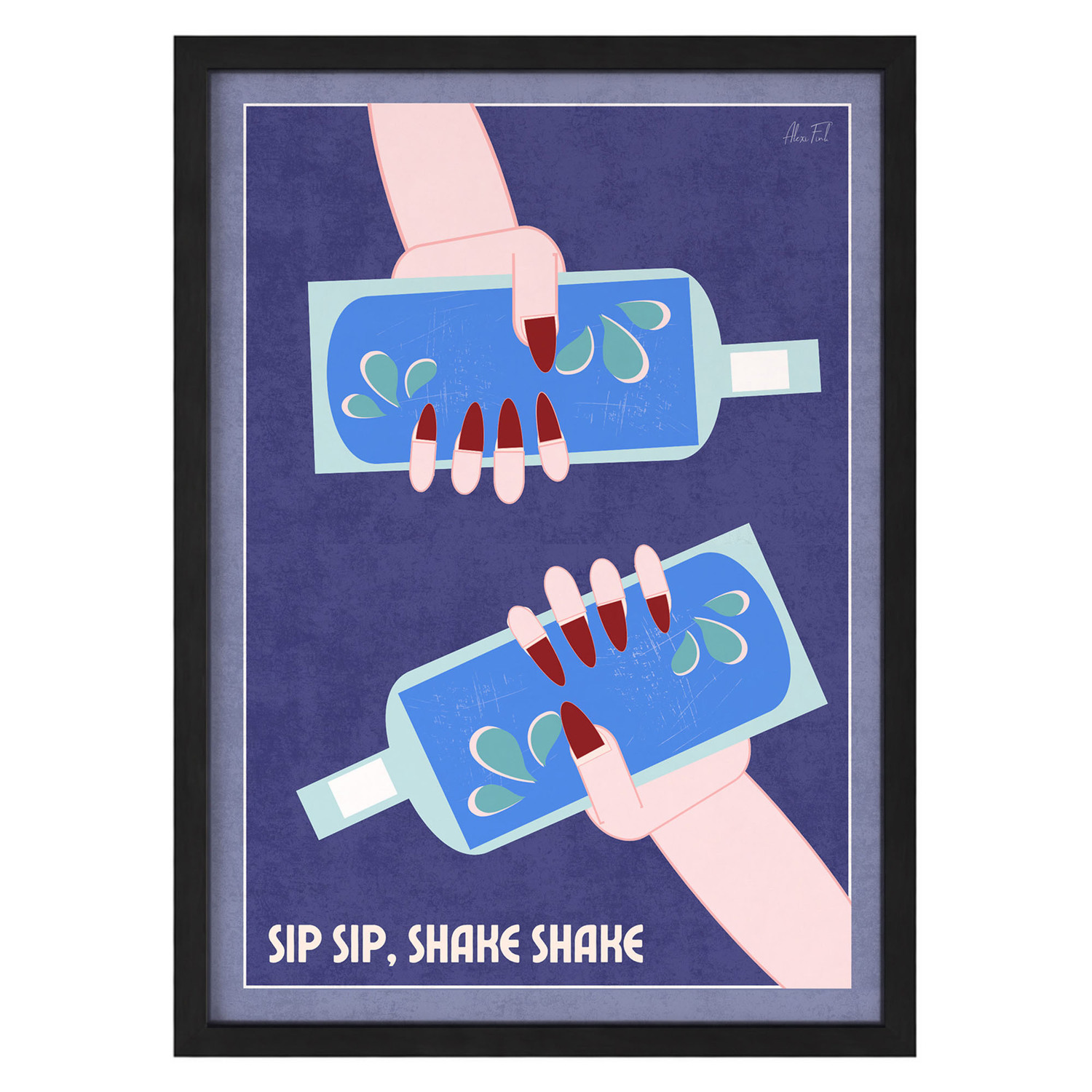Sip Sip Framed Paper Print Wall Art