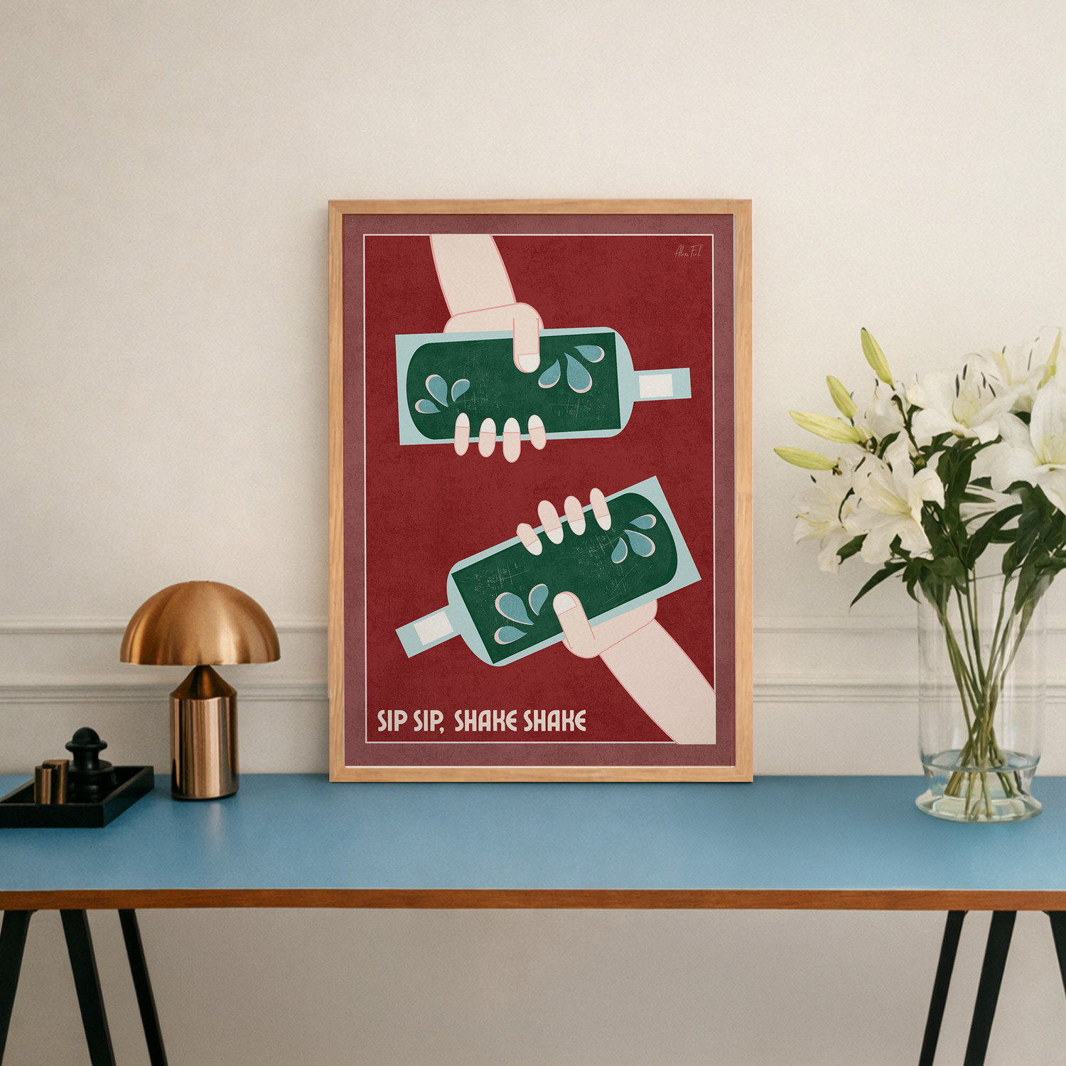 Shake Shake Framed Paper Print Wall Art