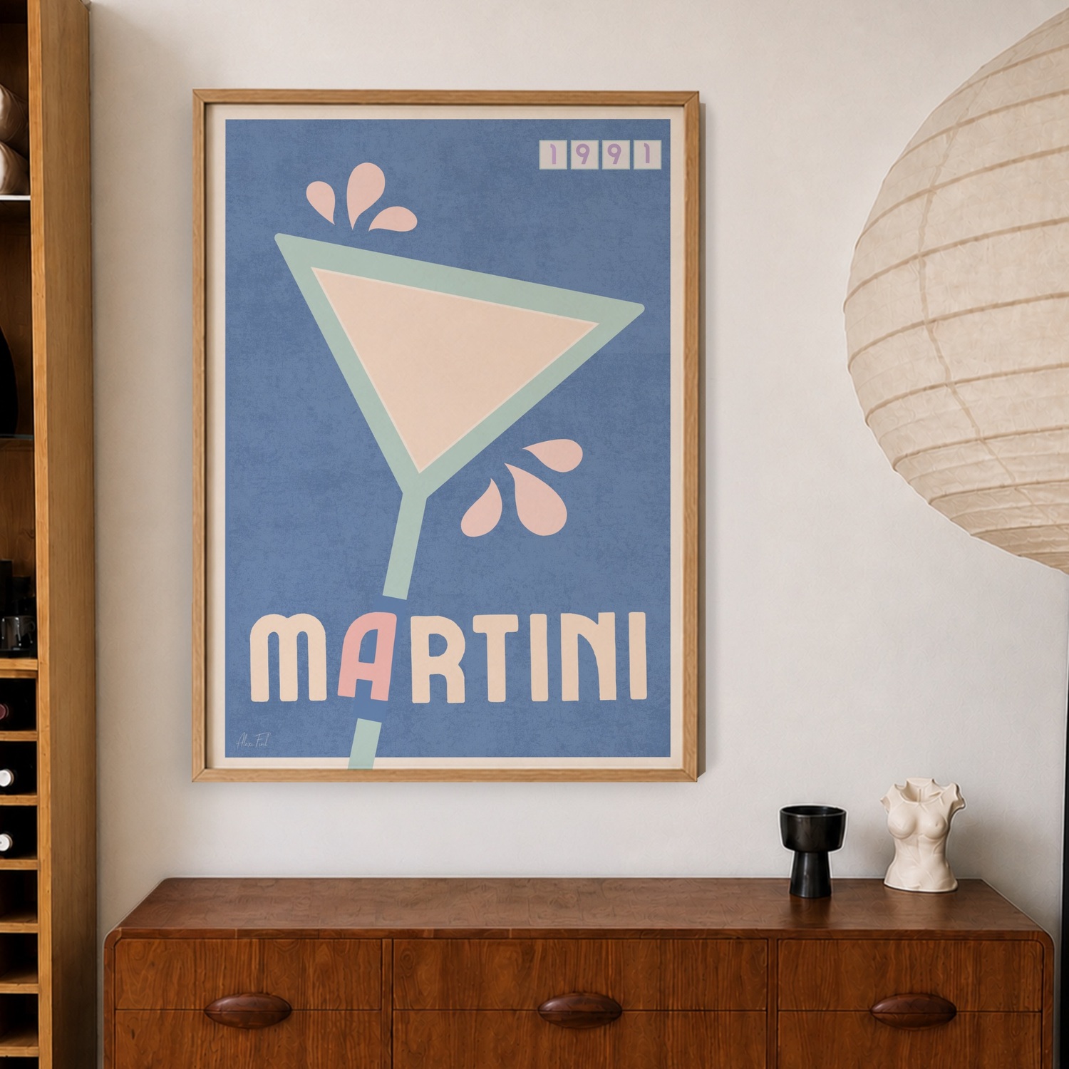 Classic Martini Framed Paper Print Wall Art