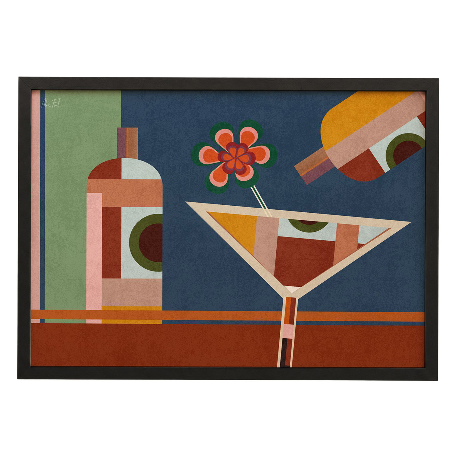 Bar Bordeaux Framed Paper Print Wall Art
