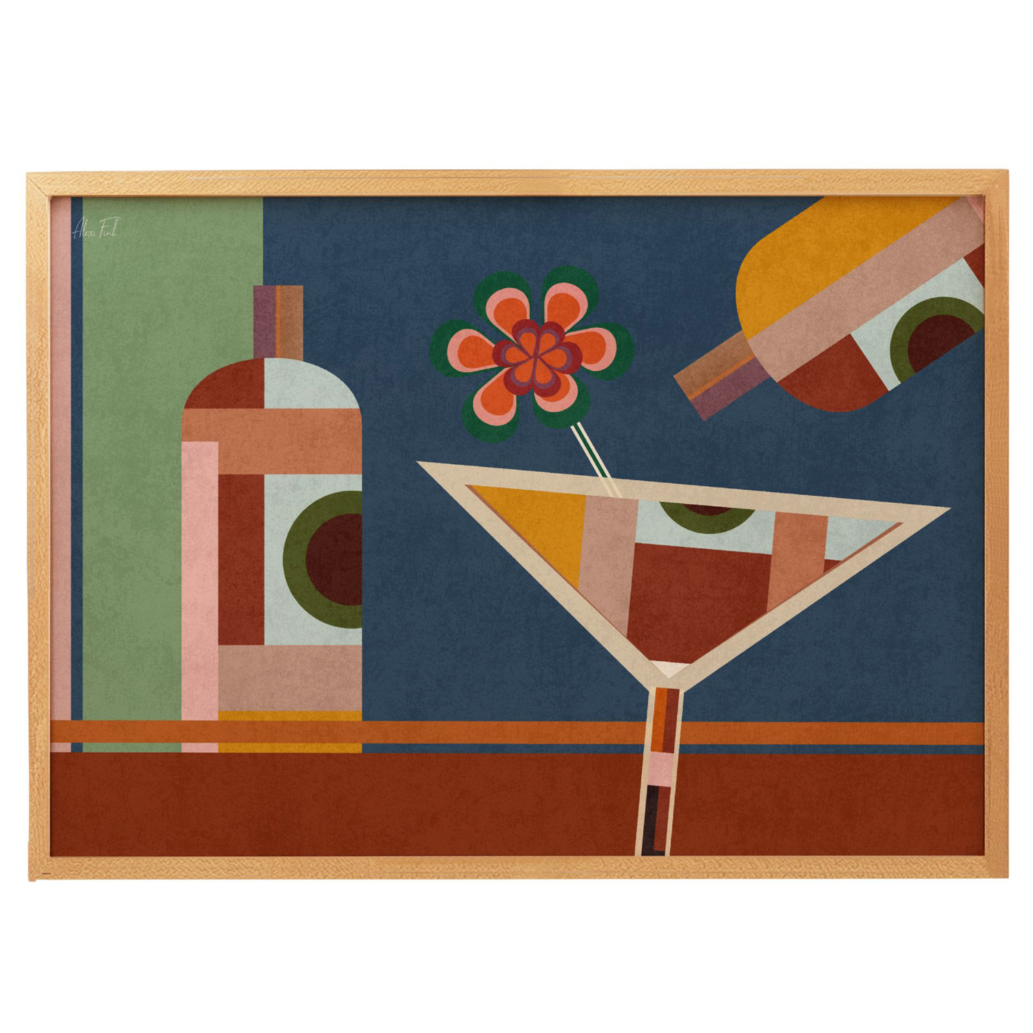 Bar Bordeaux Framed Paper Print Wall Art