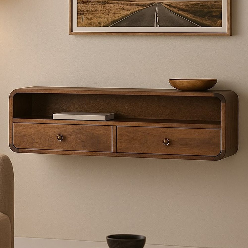 Mikhail Mango Wood Wall-Mounted Console Table