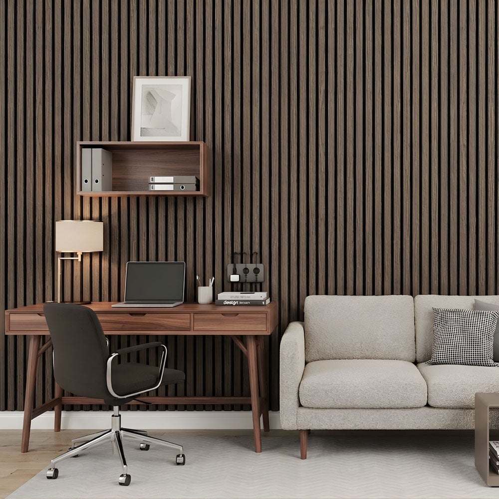 Acoura Space 2700 x 600mm Fire-Rated Acoustic Slat Wall Panel