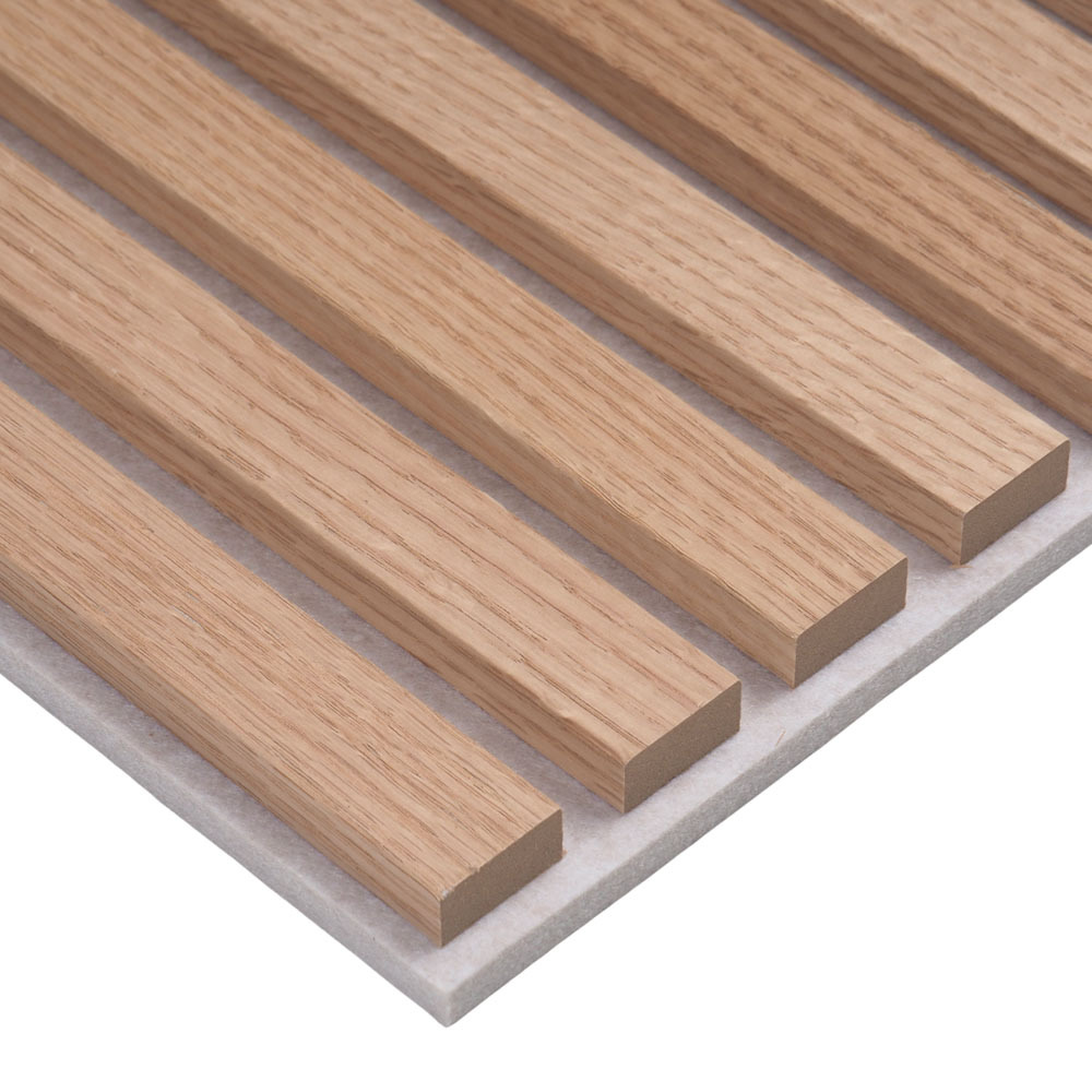 Acoura Space 600 x 600mm Euro Oak Acoustic Slat Wall Panels