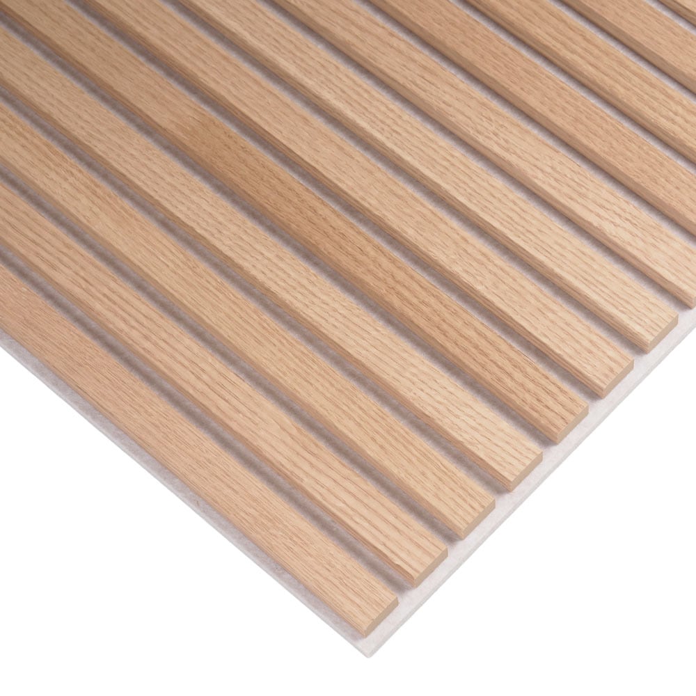 Acoura Space 600 x 600mm Euro Oak Acoustic Slat Wall Panels