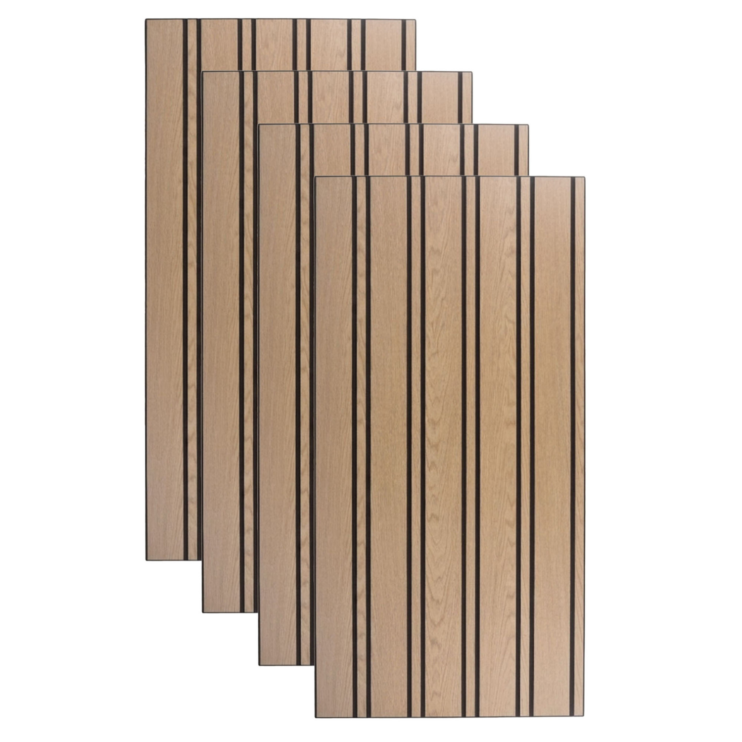 Acoura Space 1200 x 600mm Natural Oak Self-Adhesive Acoustic Slat Wall Panels
