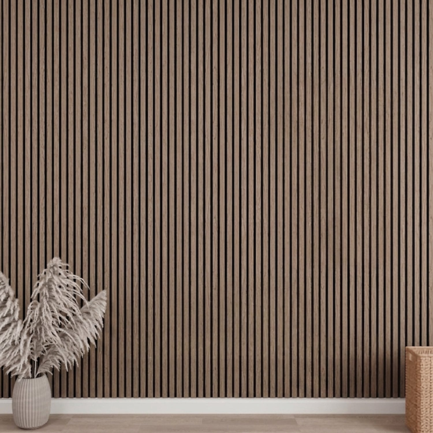 Acoura Space 2700 x 600mm Rustic Walnut Acoustic Slat Wall Panel