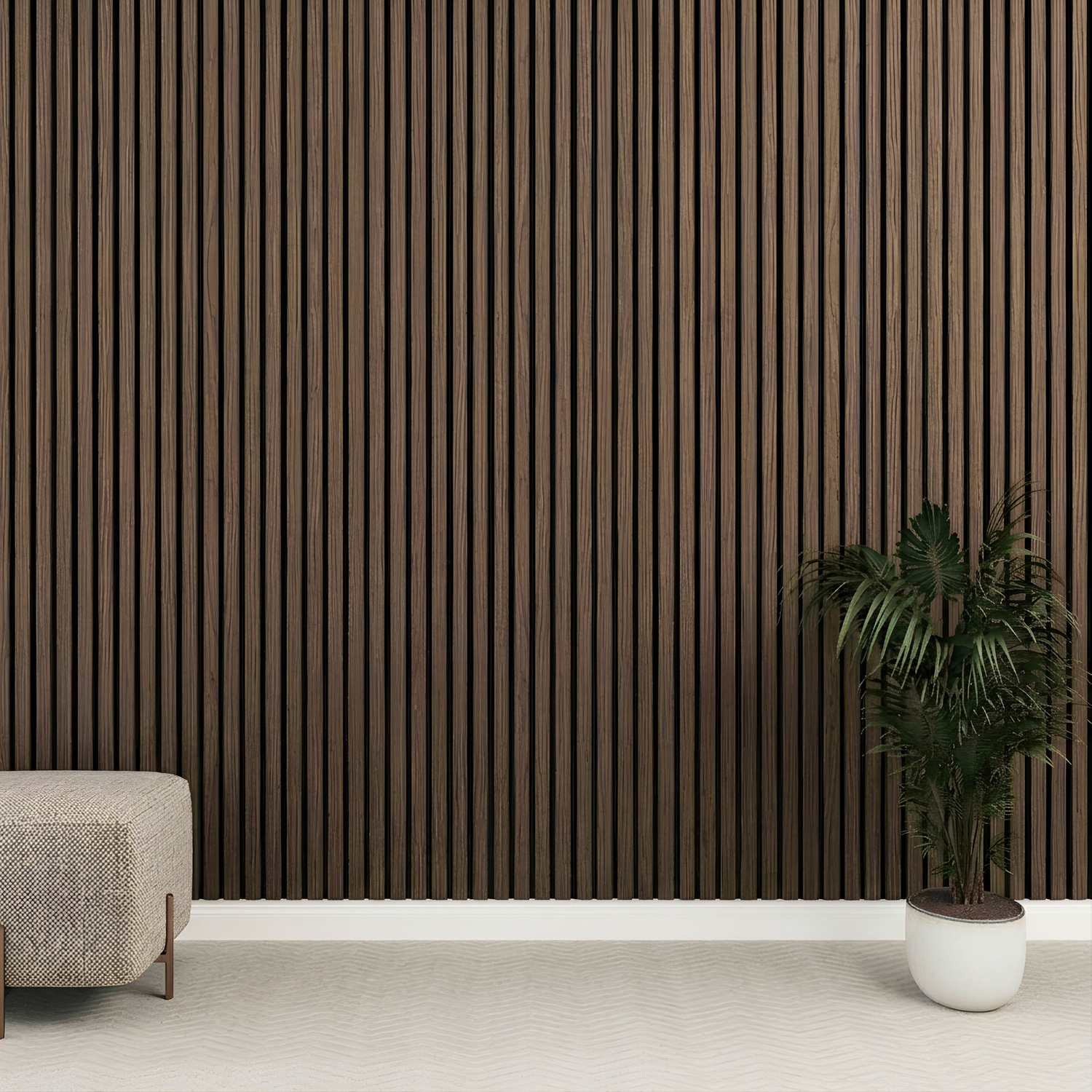 Acoura Space 2700 x 600mm Dark Wenge Acoustic Slat Wall Panel