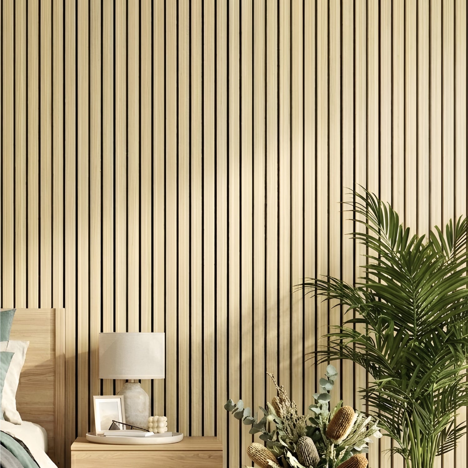Acoura Space 2700 x 600mm Heritage Oak Wide Batten Acoustic Slat Wall Panel