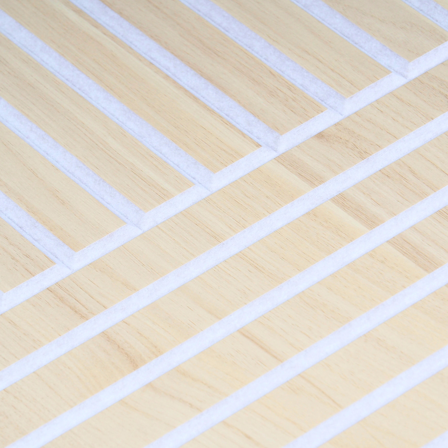 Acoura Space 600 x 600mm Natural Oak Self-Adhesive Acoustic Slat Wall Panels