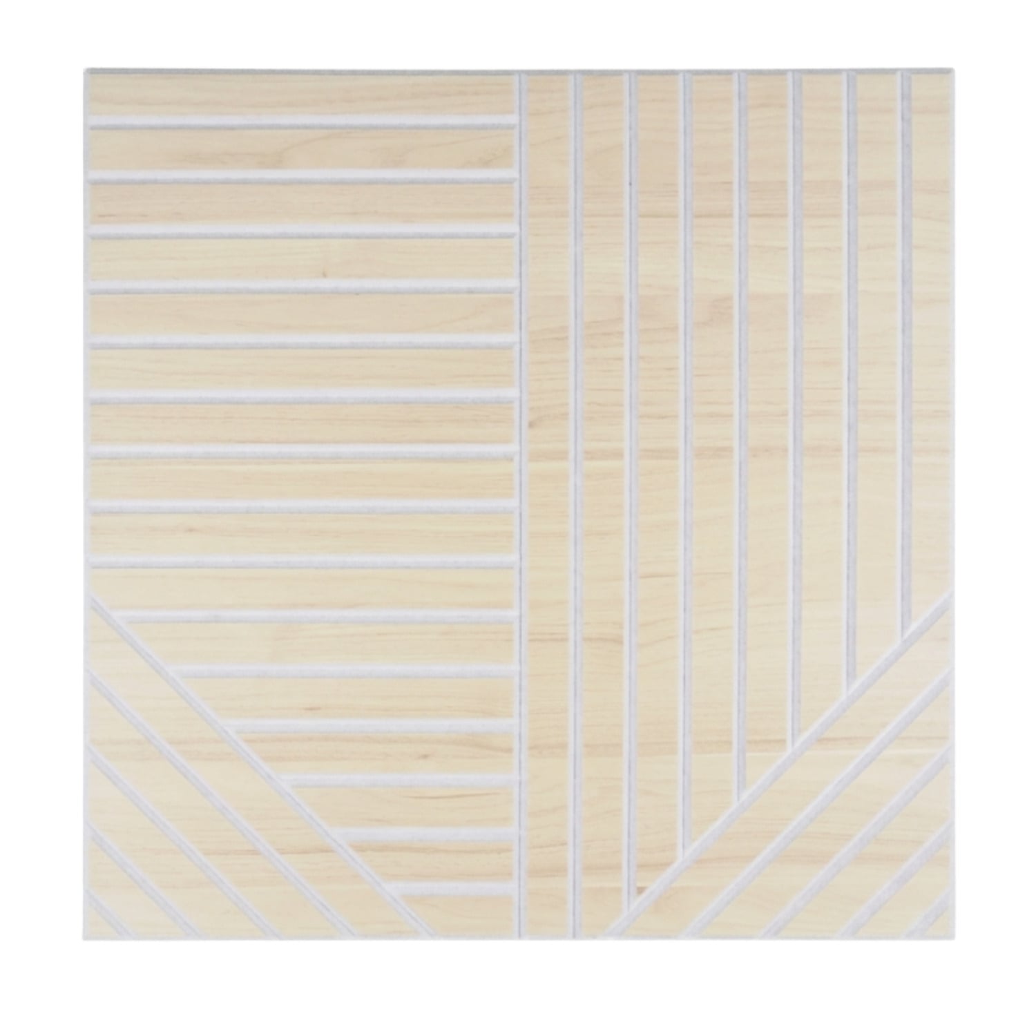 Acoura Space 600 x 600mm Natural Oak Self-Adhesive Acoustic Slat Wall Panels