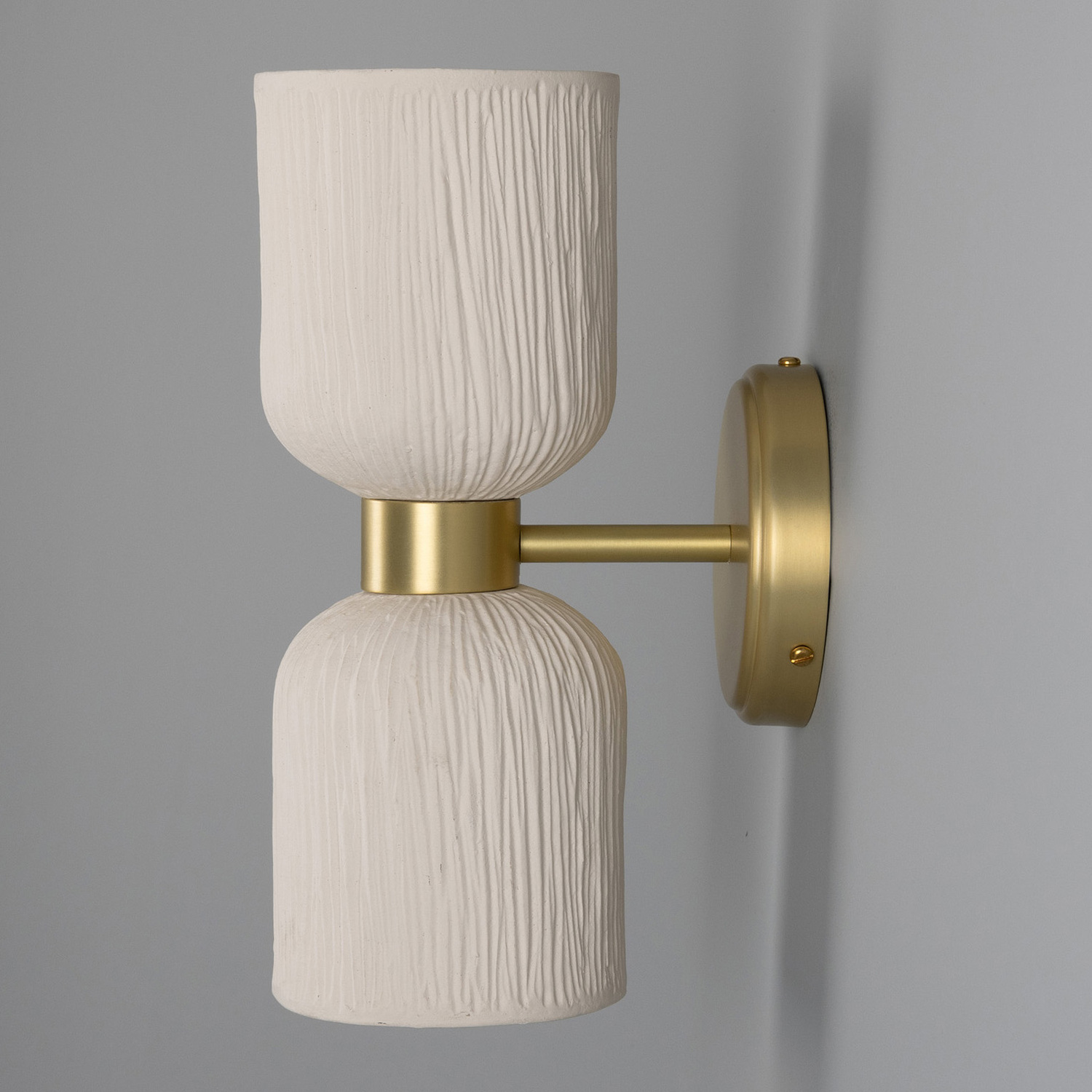 Sakura Ceramic & Brass Up/Down Wall Light