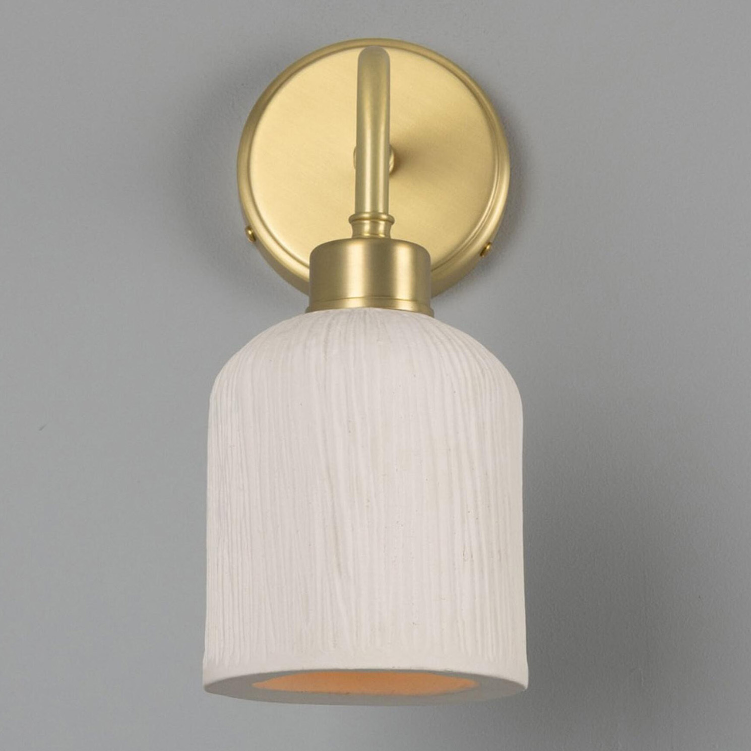 Osier Ceramic & Brass Wall Light