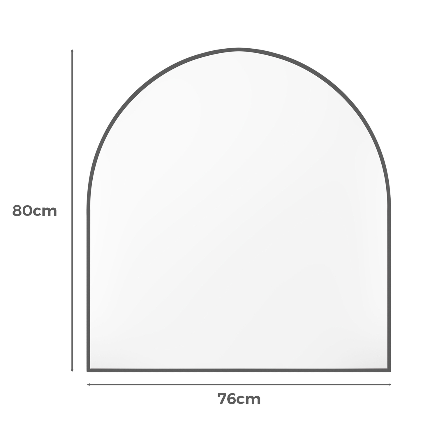 Black Superia Arch Stainless Steel Mirror