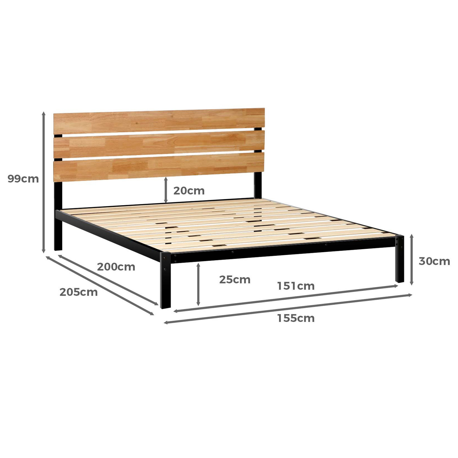Jaro-Rubberwood-King-Single-Bed-Frame
