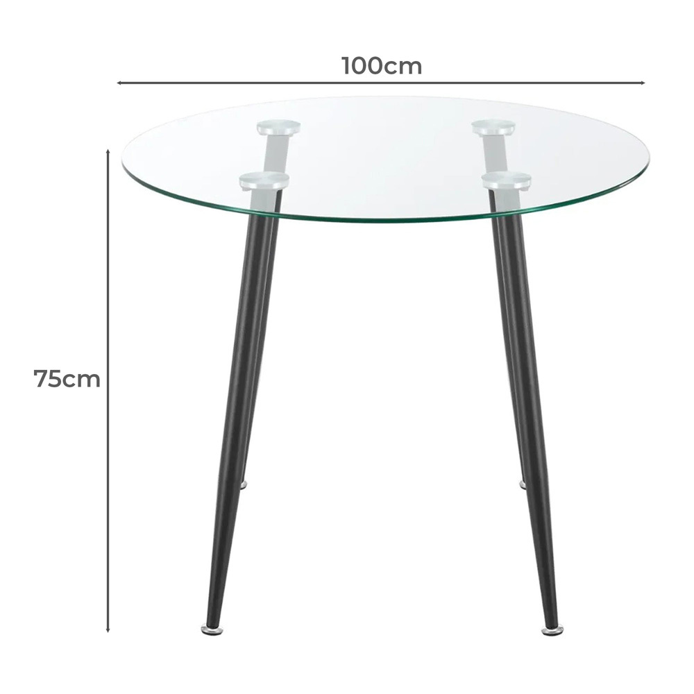 Brixton Round Glass Dining Table