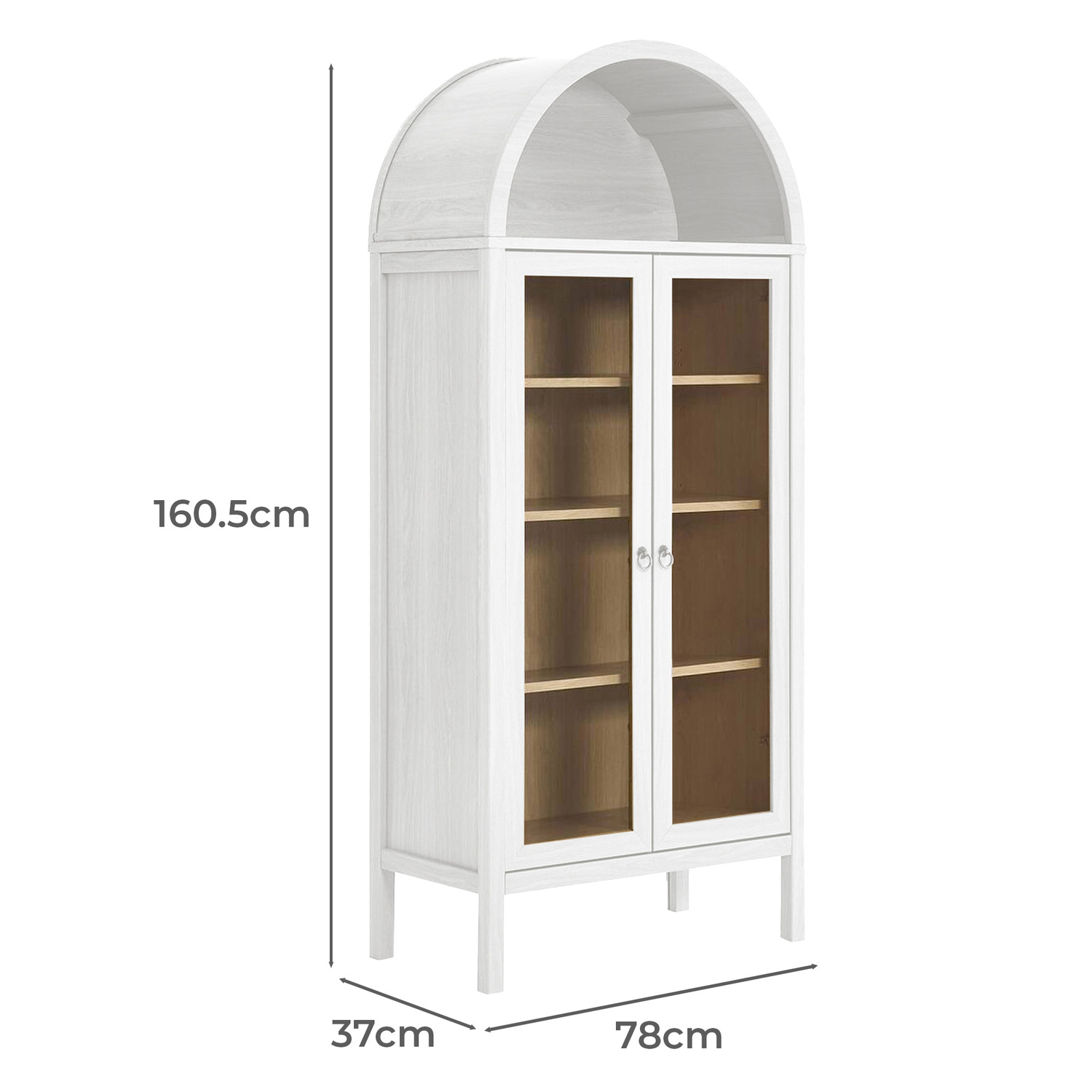 Vanessa Arched Display Cabinet