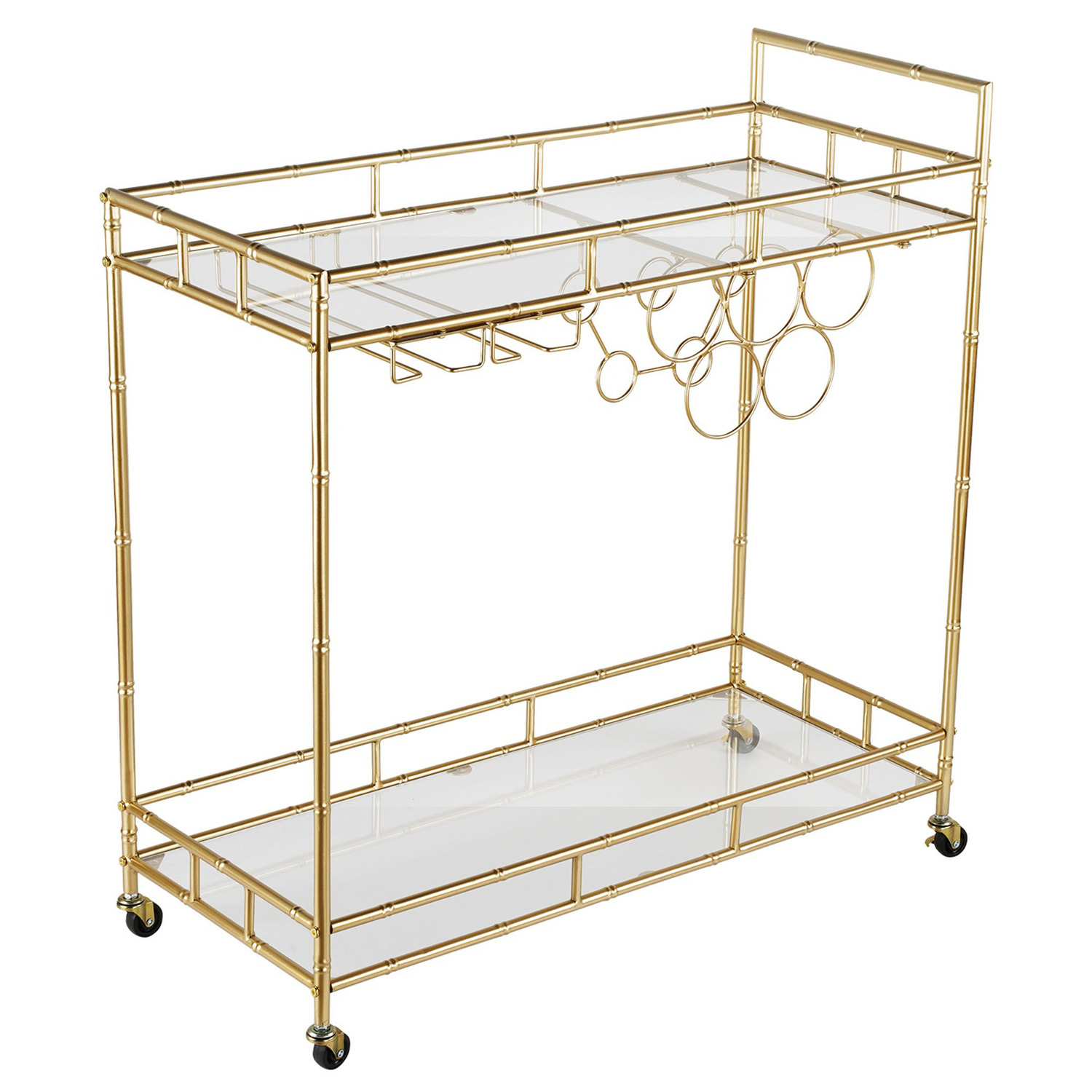 Caldwell 2 Tier Steel Bar Cart