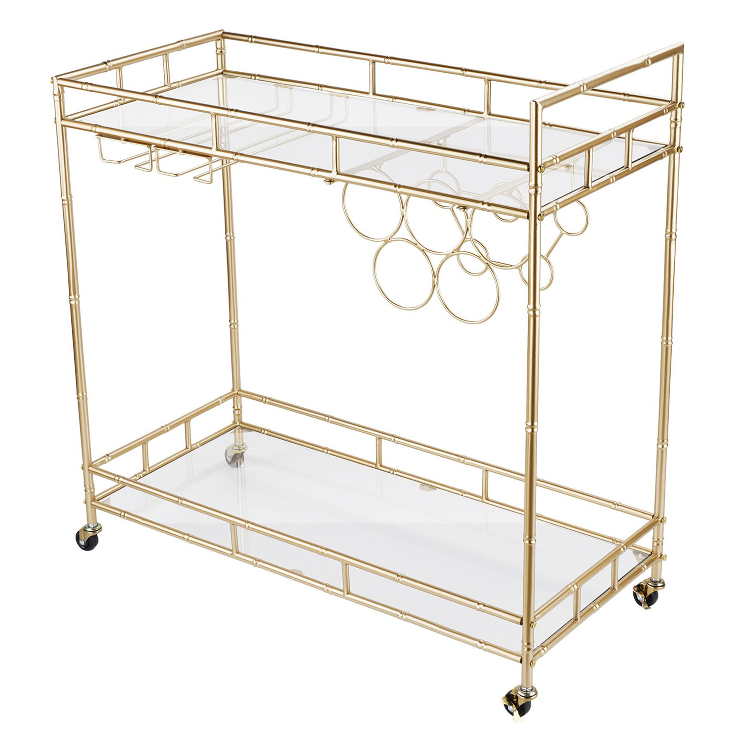 Caldwell 2 Tier Steel Bar Cart