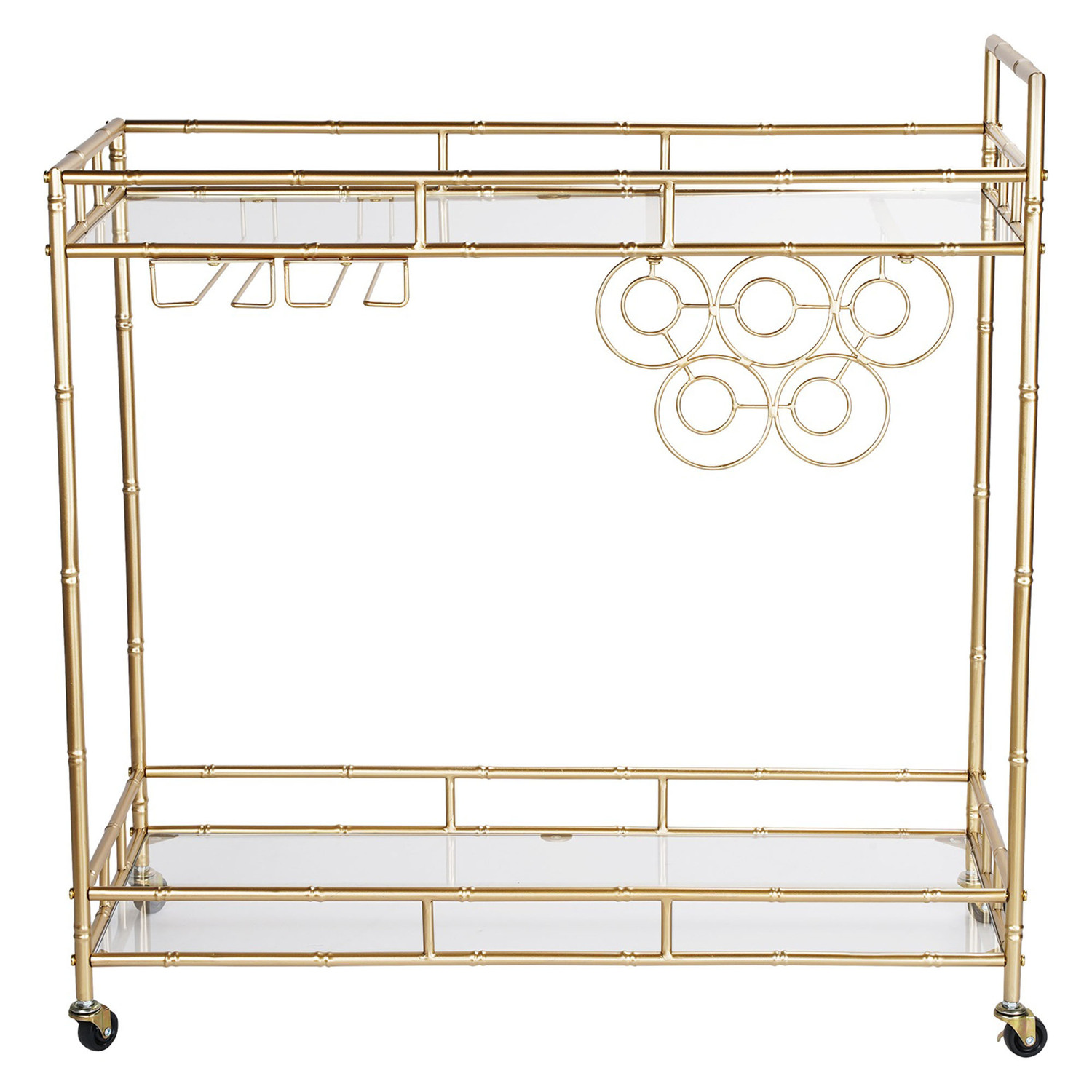 Caldwell 2 Tier Steel Bar Cart