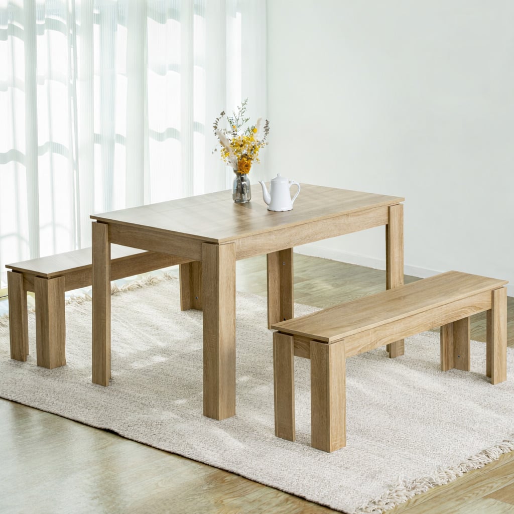 4 Seater Campos Dining Table and Bench Set