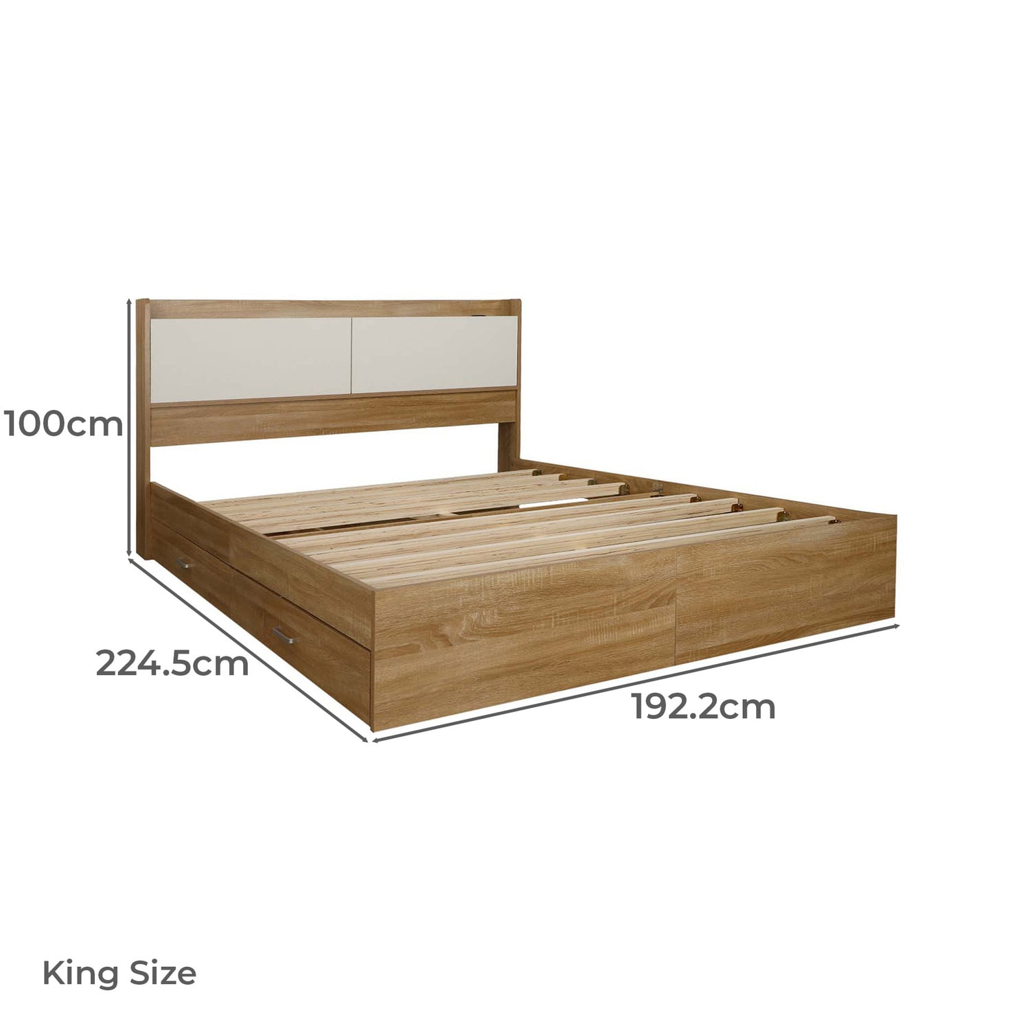 Otelia Bed with USB Port & Drawers