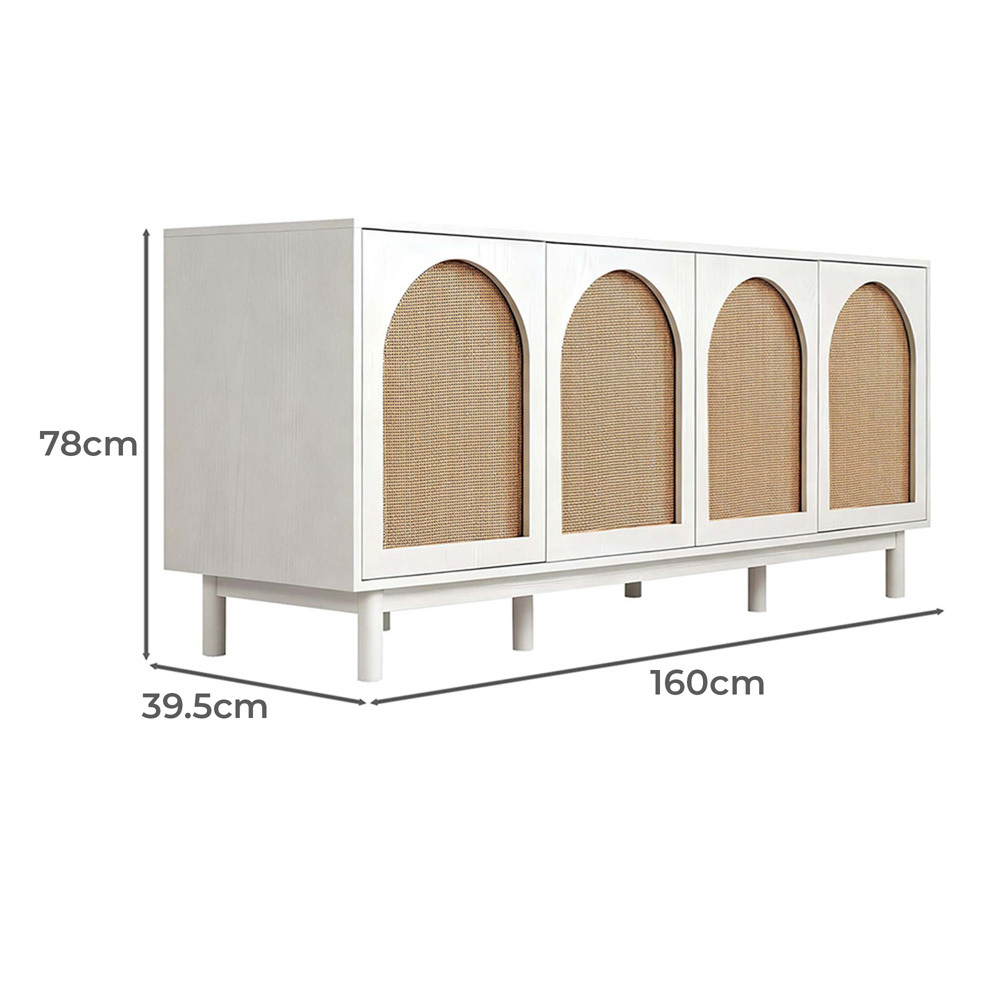 Evan 4 Door Rattan Sideboard