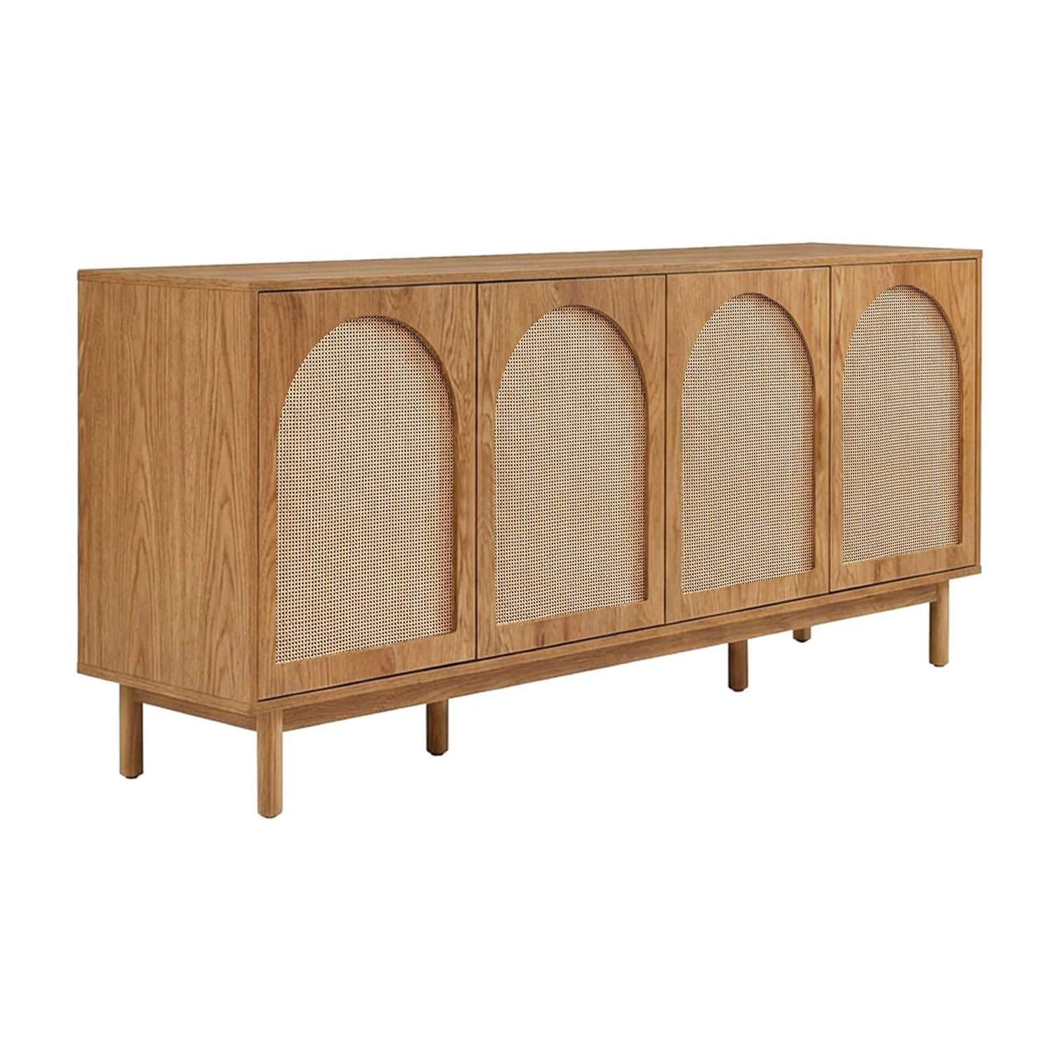 Evan 4 Door Rattan Sideboard