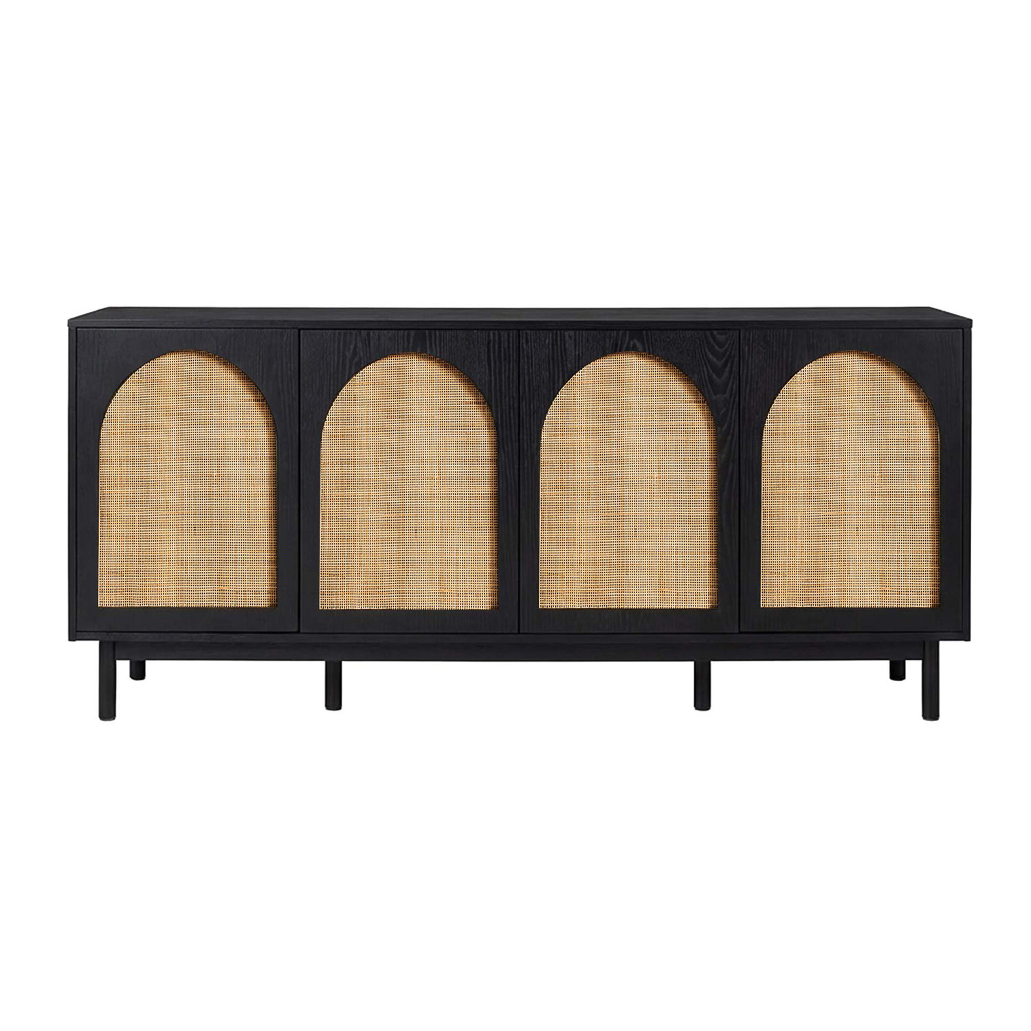 Evan 4 Door Rattan Sideboard