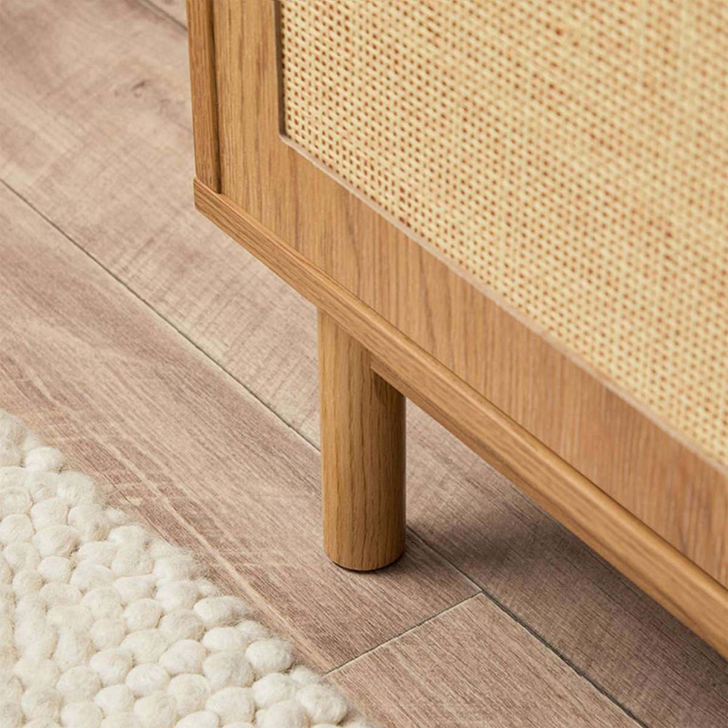 Evan 4 Door Rattan Sideboard