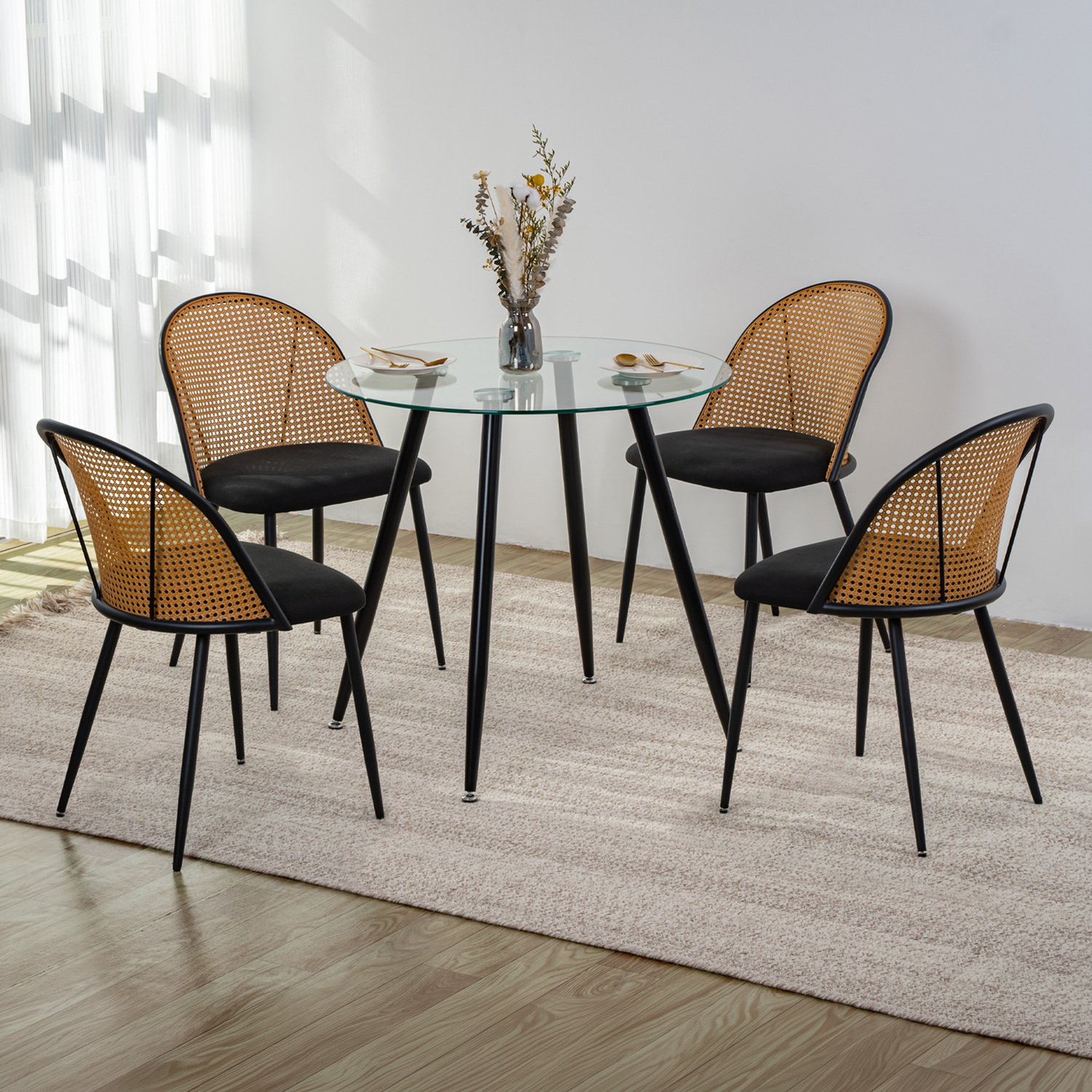 4 Seater Adeline Dining Table & Chair Set