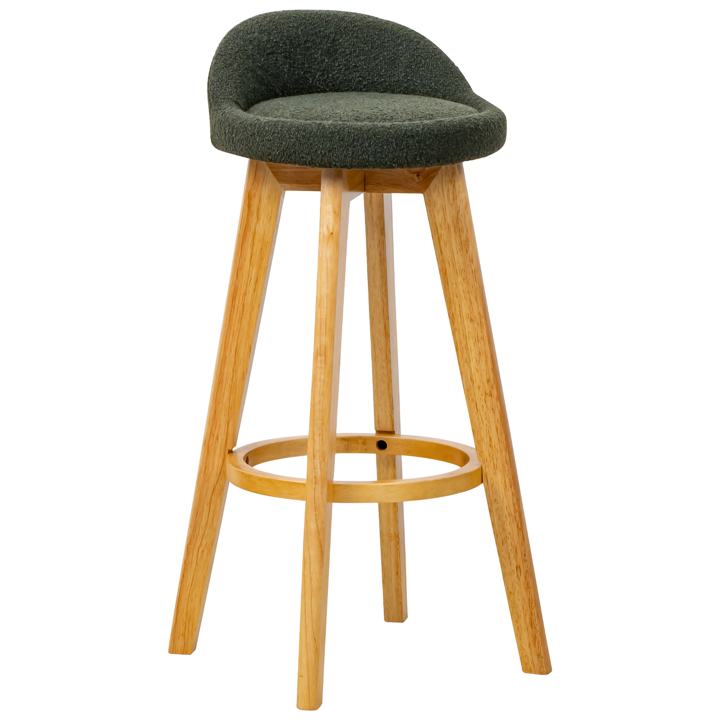 71.5cm Yuri Boucle Swivel Bar Stools