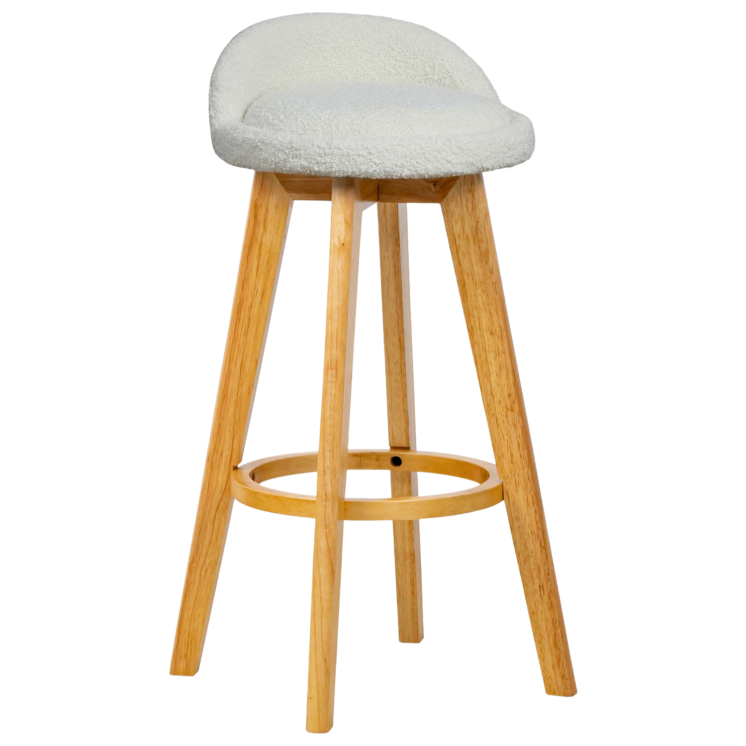 71.5cm Yuri Boucle Swivel Bar Stools