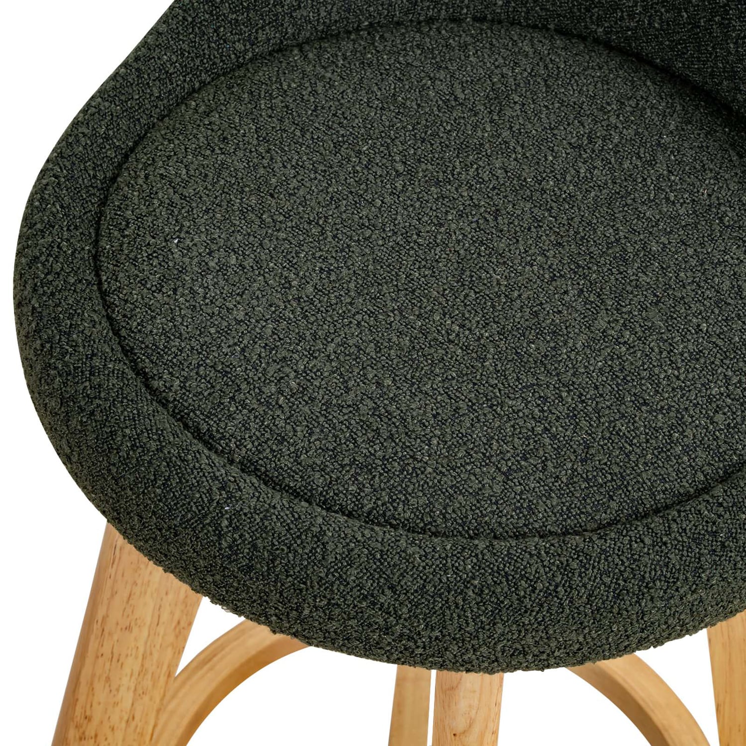 71.5cm Yuri Boucle Swivel Bar Stools