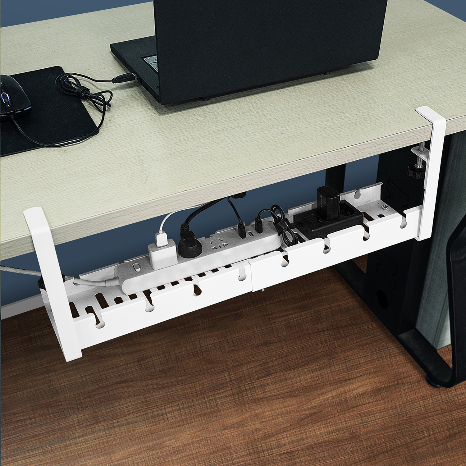 Amon-Under-Desk-Cable-Management-Tray