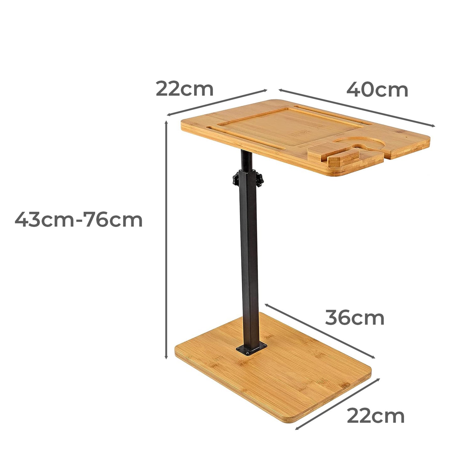 Nobi Bamboo & Steel Side Table