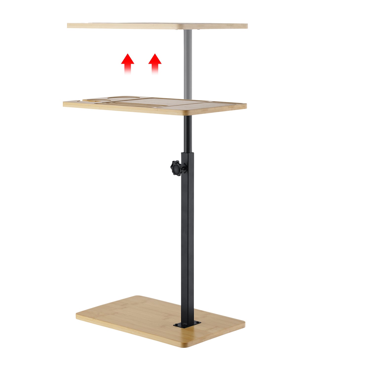 Anita Bamboo & Steel Adjustable Side Table