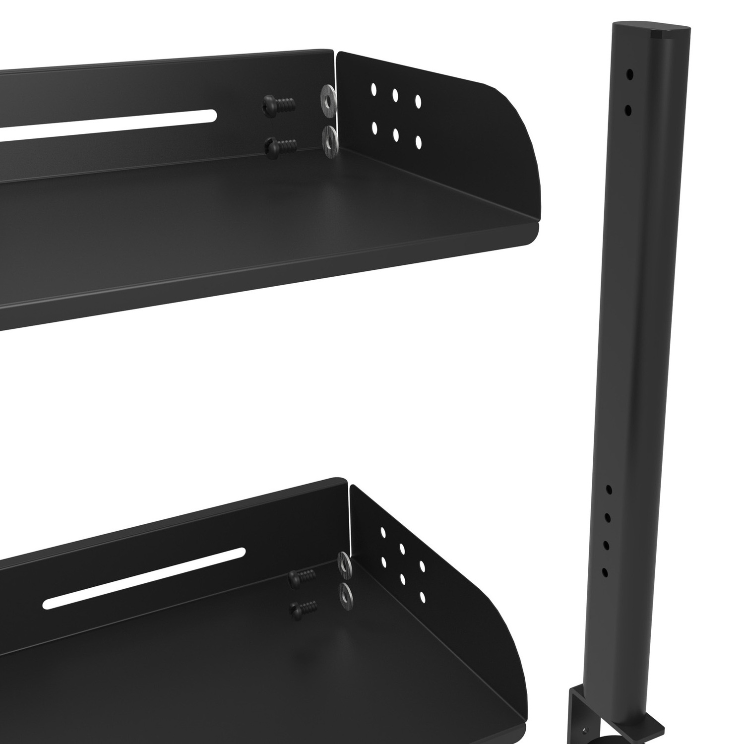 Heathcliff 2 Tier Clamp-On Desk Shelf with Under Desk Cable Management Tray