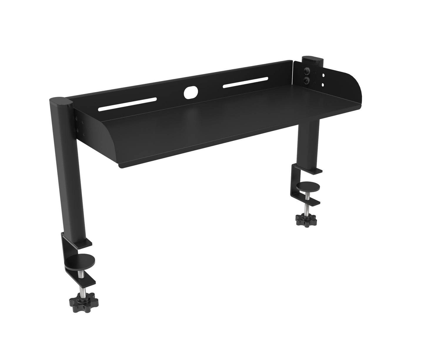Heathcliff 1 Tier Clamp-on Desk Shelf with Under Desk Cable Management Tray